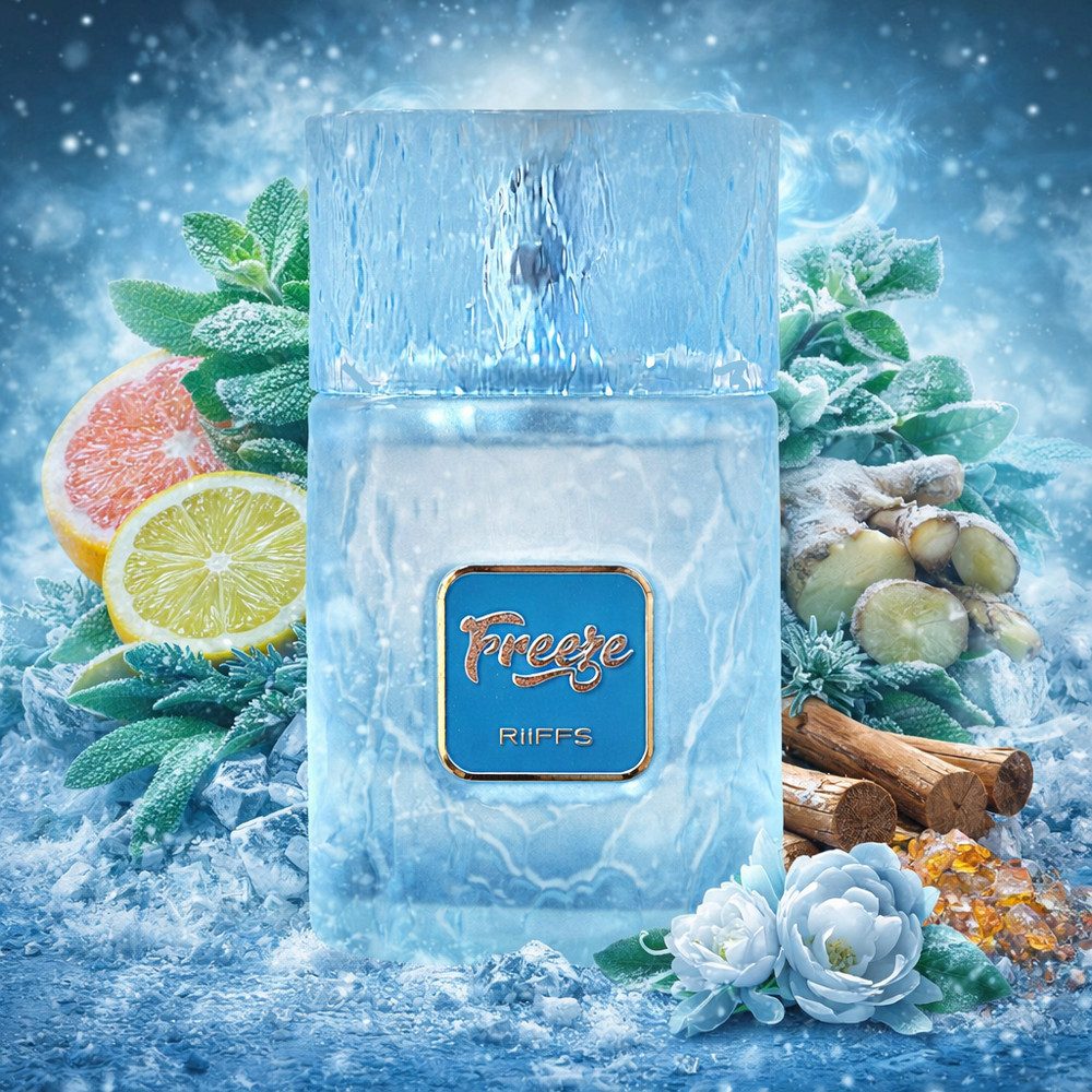 Riiffs Duft-Set Freeze Eau de Parfum 100 ml + Parfümzerstäuber (leer) Set