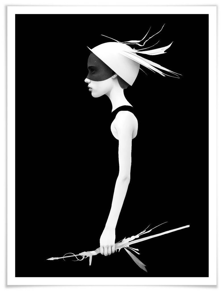 Wall-Art Poster Ireland Illustration Stranger St), (1 Wandposter Bild, Poster, Person Things, Wandbild