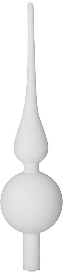 MAGIC by Inge Weihnachtsbaumkugel Just White, Weihnachtsdeko, Christbaumschmuck (46 St), Christbaumkugeln aus Glas, 45 Kugeln Ø ca. 4-6 cm, inkl. Spitze 28 cm