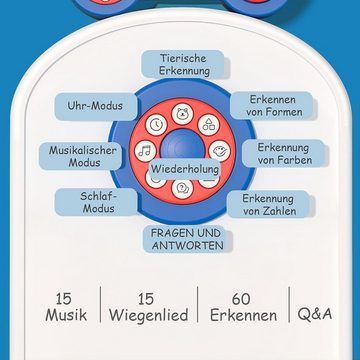 Gontence Lernspielzeug Montessori Lernuhr Uhr-Spielzeug Interaktives Musikspielzeug (1-St)