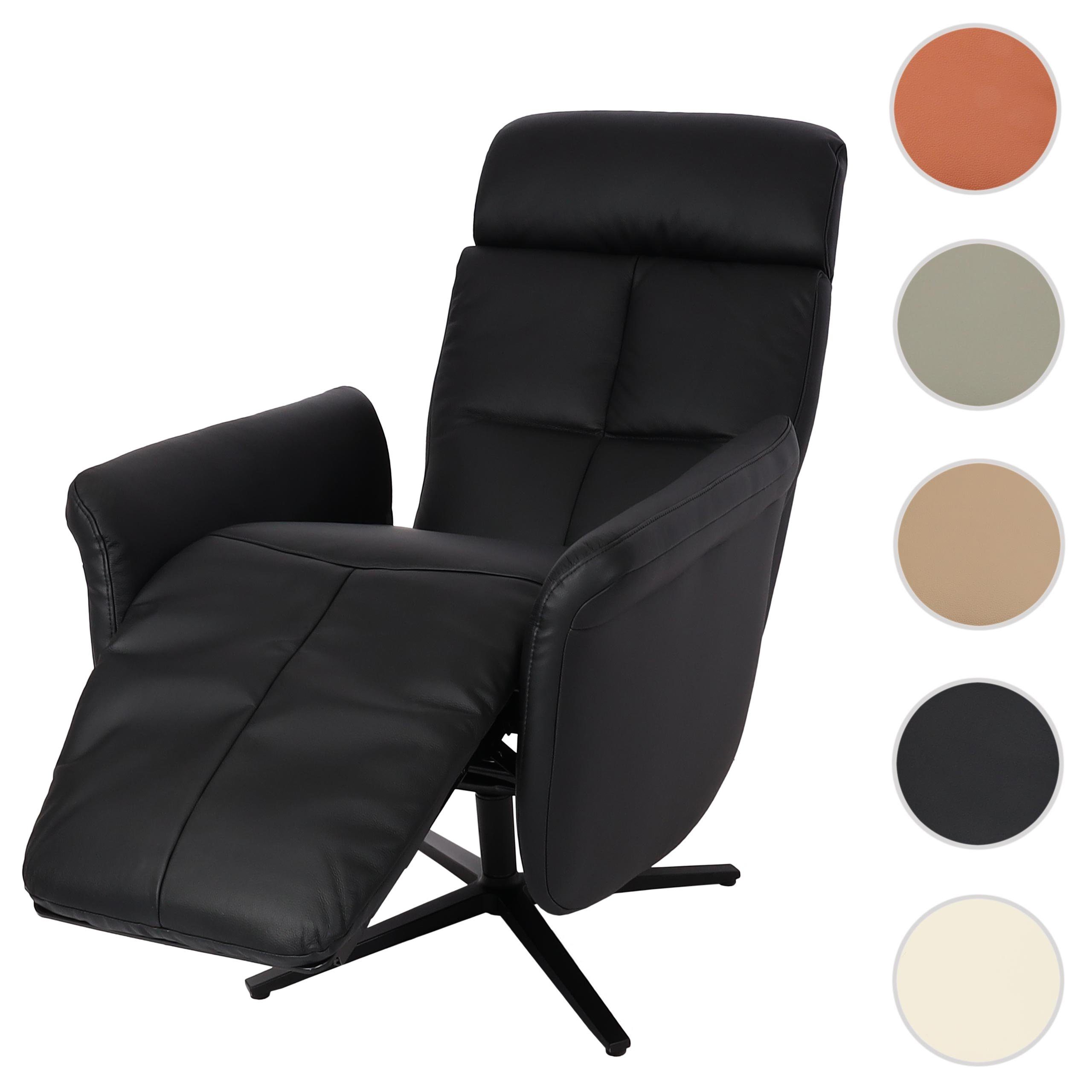 Breite Fußbodenschonern Relaxsessel breiten Armlehnen, | schwarz MCW Sitzfläche, MCW-L10, schwarz