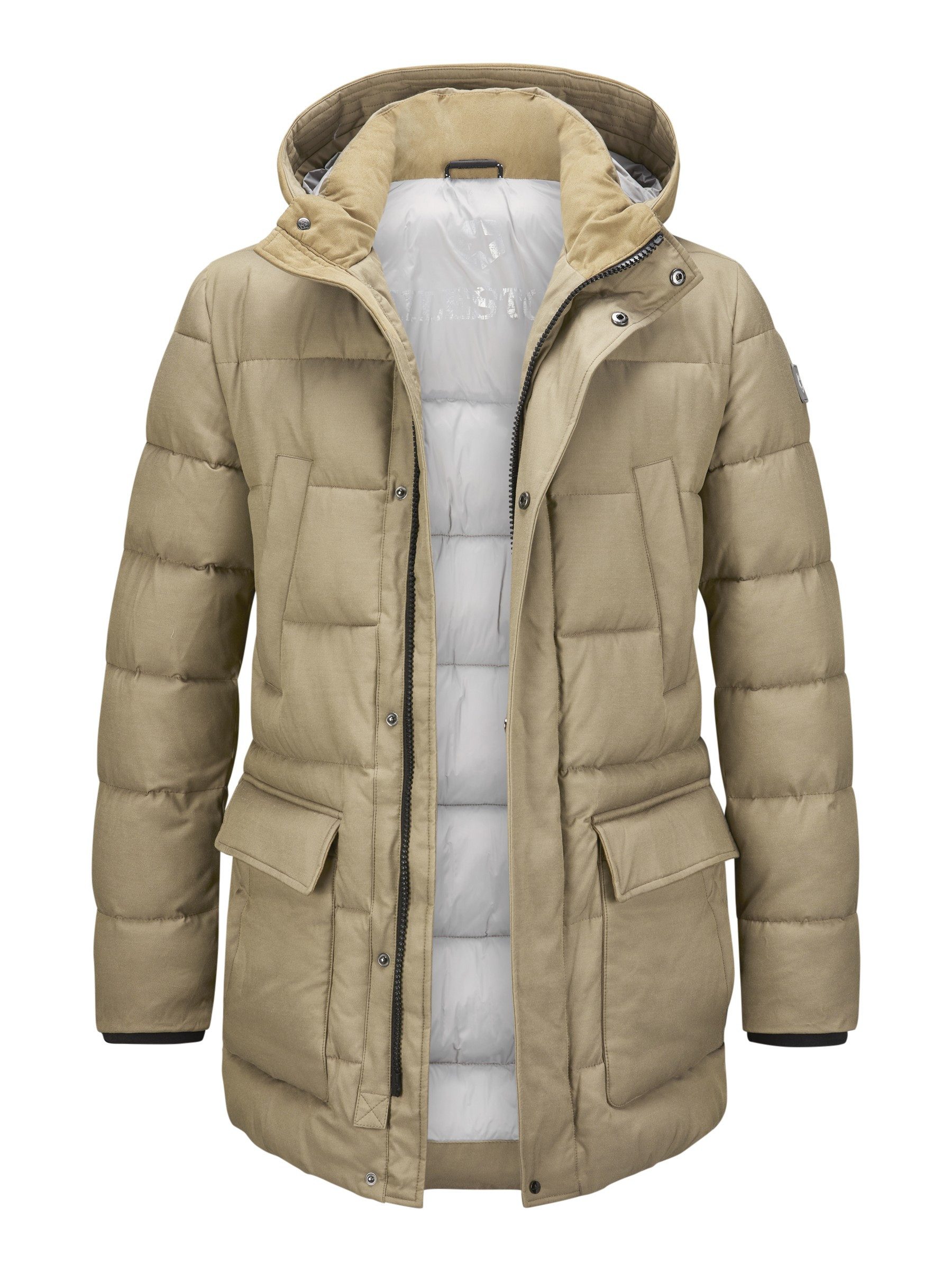 Milestone Parka MSLouis Highclass-Steppparka mit Kapuze atmungsaktiv und wasserabweisend