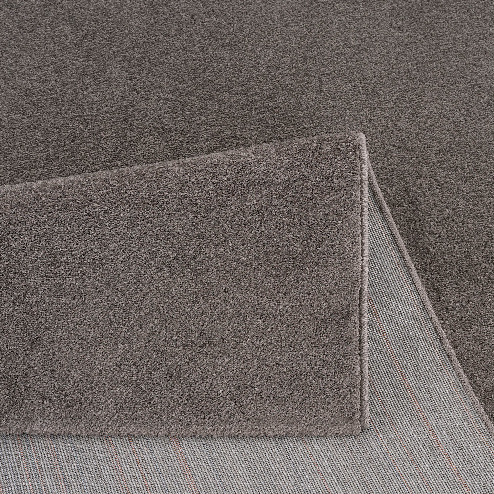 Teppich Uni, grau Sanat, Höhe: große robuster Kurzflorteppich, Farbauswahl rechteckig, mm, 13