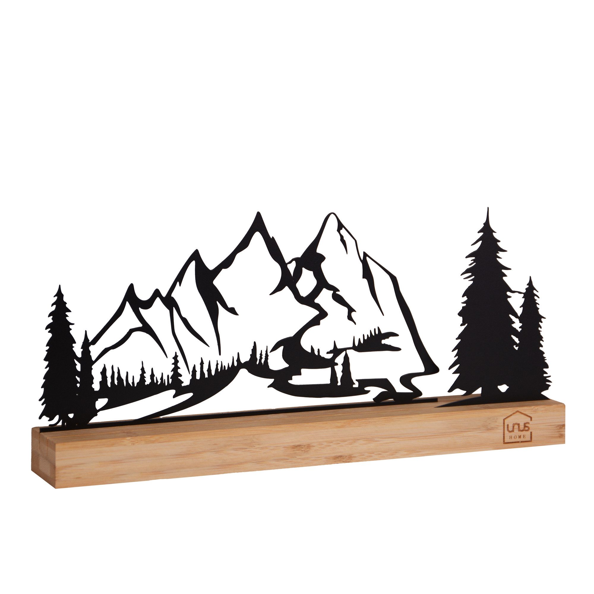 UNUS HOME Dekofigur Aufsteller Silhouette Berglandschaft (32x15x7cm) – Bild 3 von 4