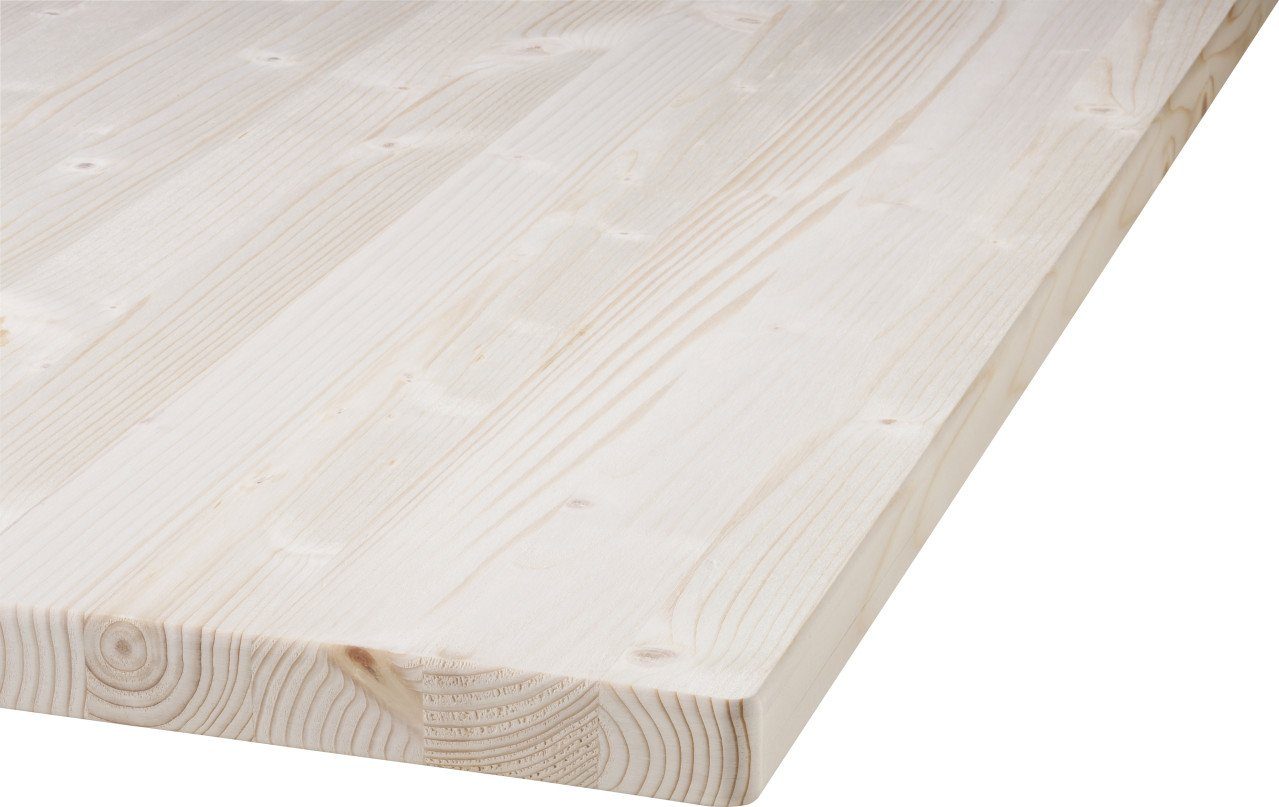 binderholz Umleimer Tischplatte Fichte Oberfläche geschliffen 180 x 80