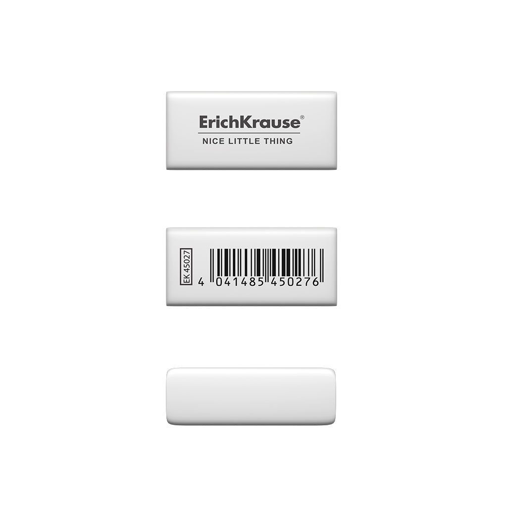 Thumbnail - Erich Krause Radiergummi, Radiergummi weich 3,2 x 1,5 x 1,2 cm weiß 48 Stück