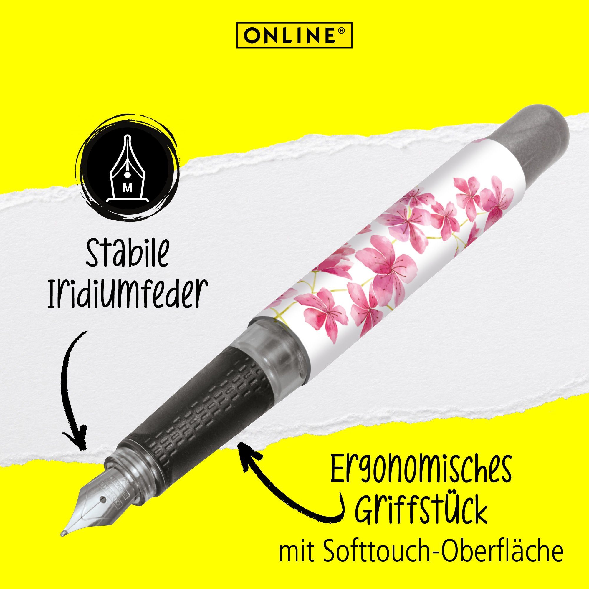 Online ergonomisch, in die Deutschland Schule, Blossom Cherry für hergestellt Füller Füllhalter, ideal College Pen