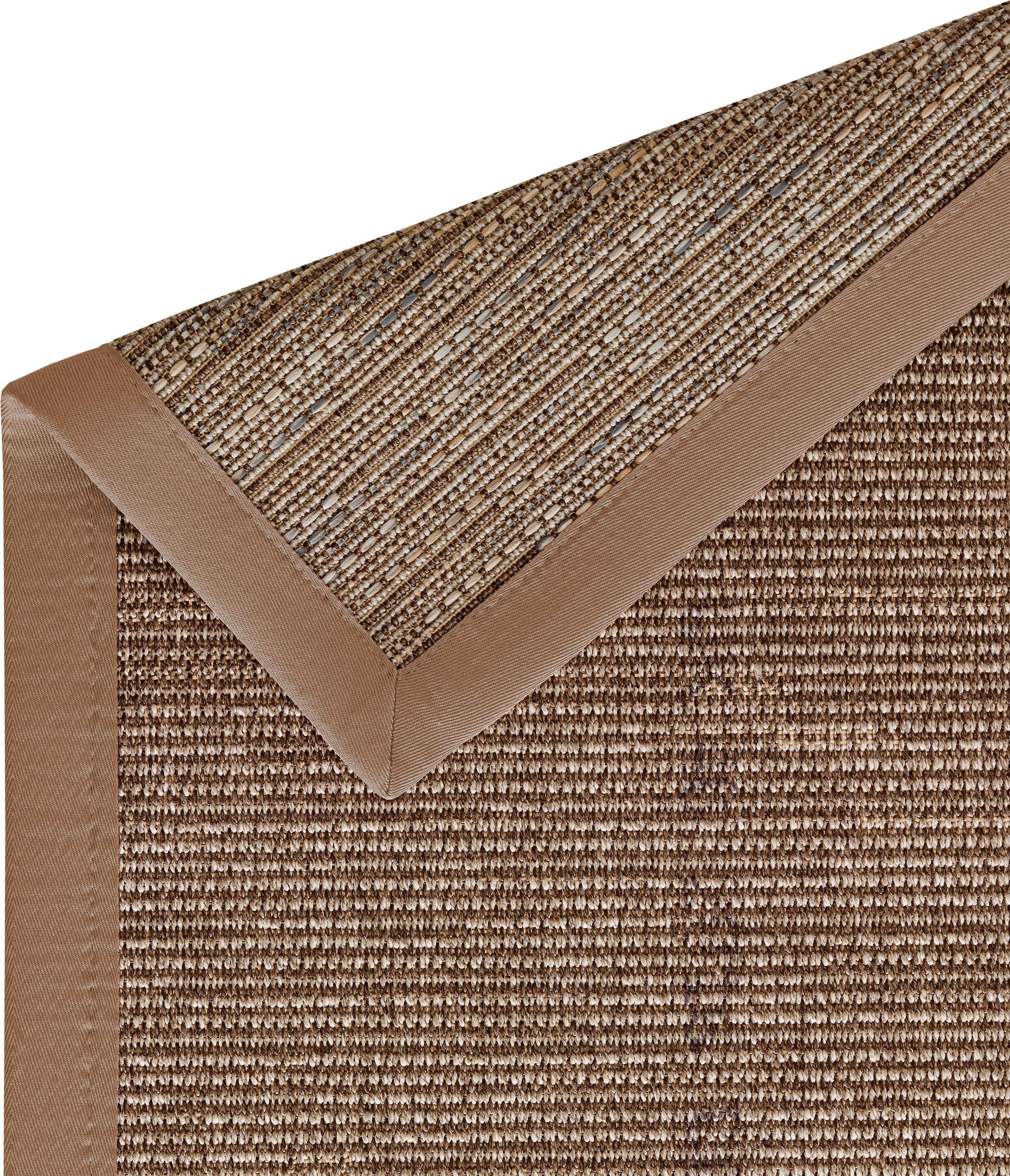 Dekowe Teppich Naturino Effekt, rechteckig, Höhe: 8 mm, Flachgewebe, Sisal-Optik, mit Bordüre, In- und Outdoor geeignet