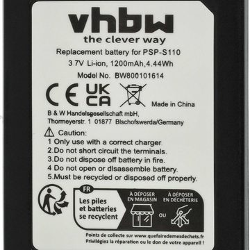 vhbw kompatibel mit Sony Playstation Portable Slim & Lite PSP-2004 Akku Li-Ion 1200 mAh (3,7 V)
