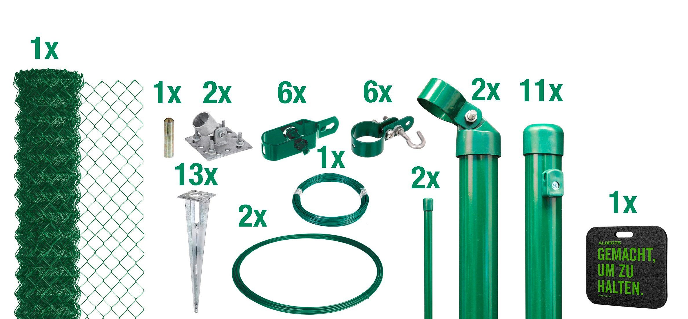 Alberts Maschendrahtzaun, (Set), Höhe: 80-200cm, Gesamtlänge: günstig online kaufen