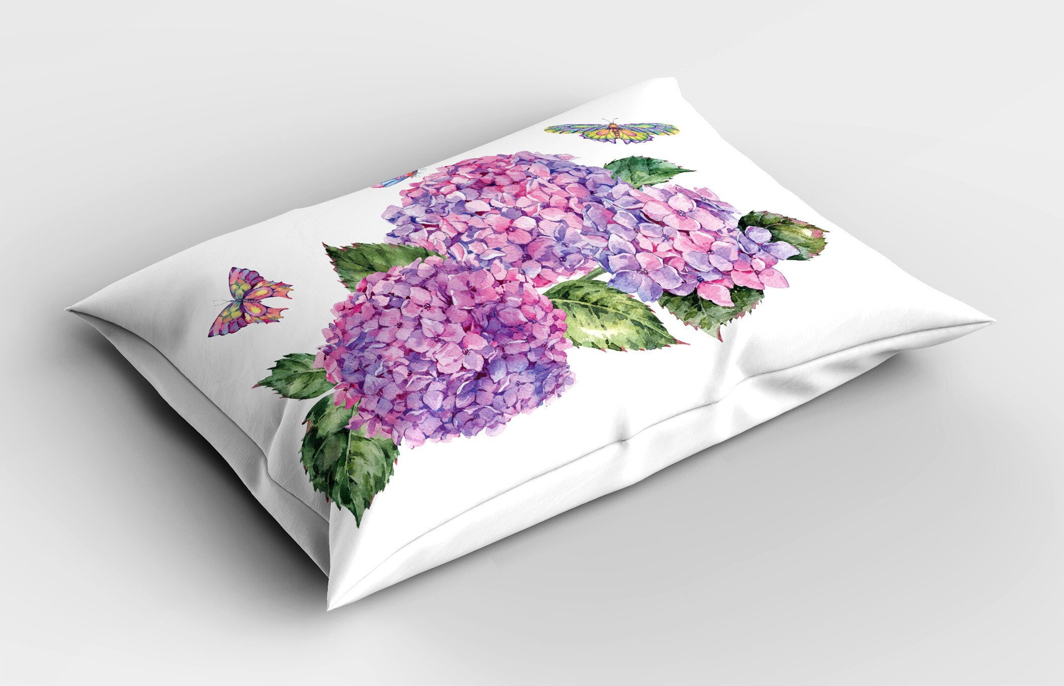 Kissenbezug, Size Stück), King Kissenbezüge Dekorativer Insekten (1 Blumen Gedruckter Standard Hydrangea Leaves Abakuhaus