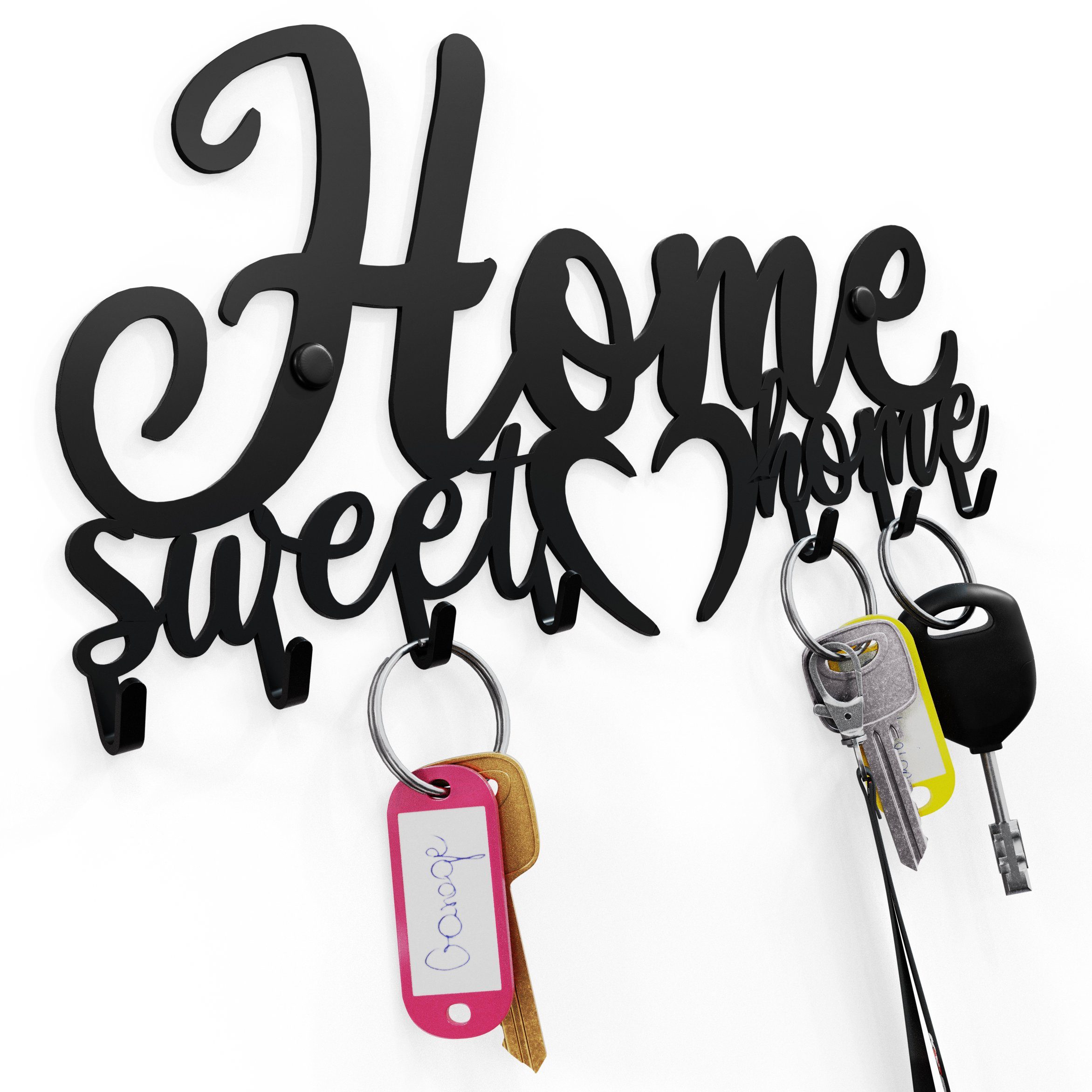 Sweet Home Dekorativer Schlüsselhalter zur Wandmontage (10 Haken