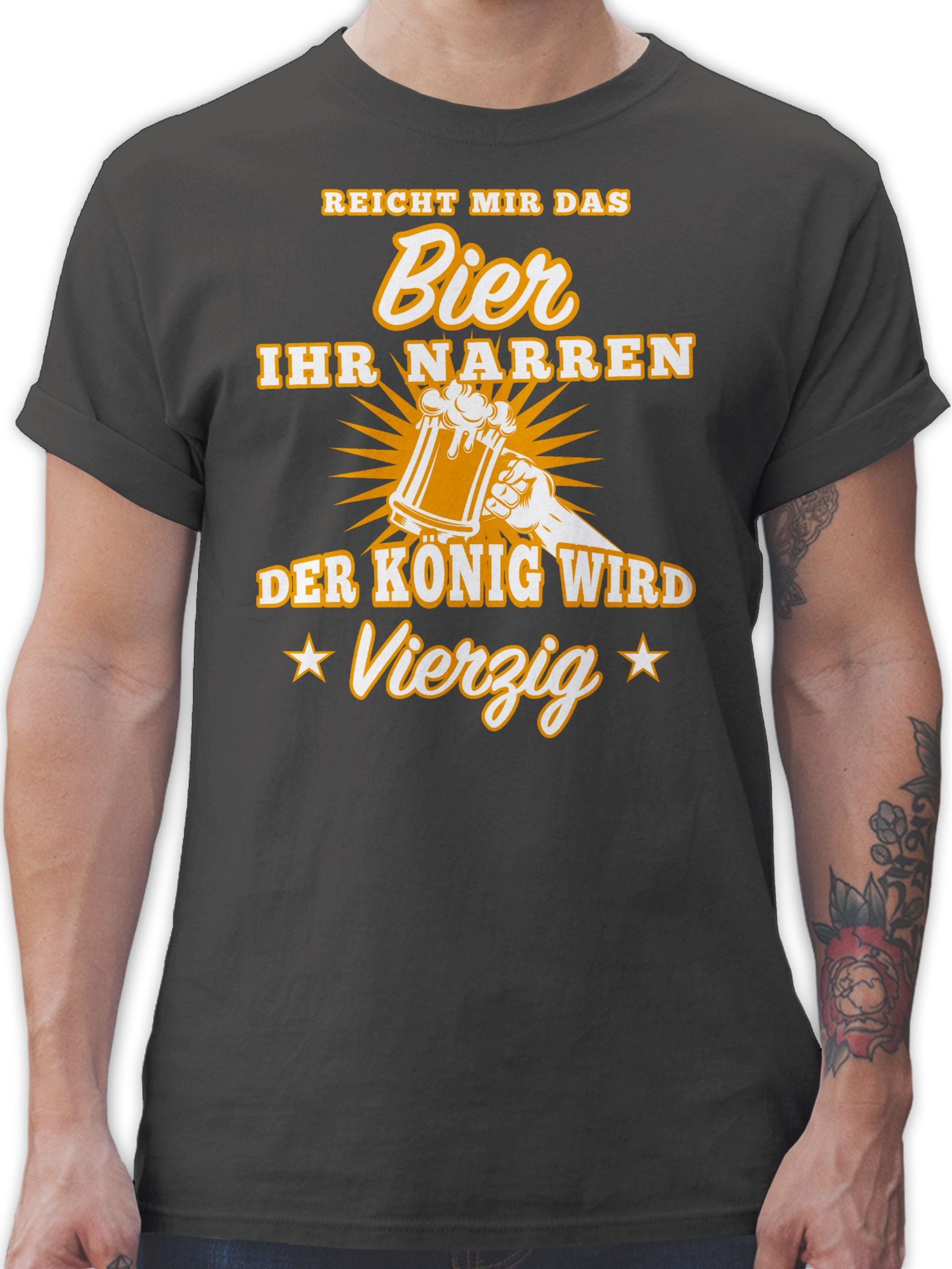 Shirtracer Reicht Narren Dunkelgrau Vierzig 03 Bier ihr Geburtstag mir das 40. T-Shirt