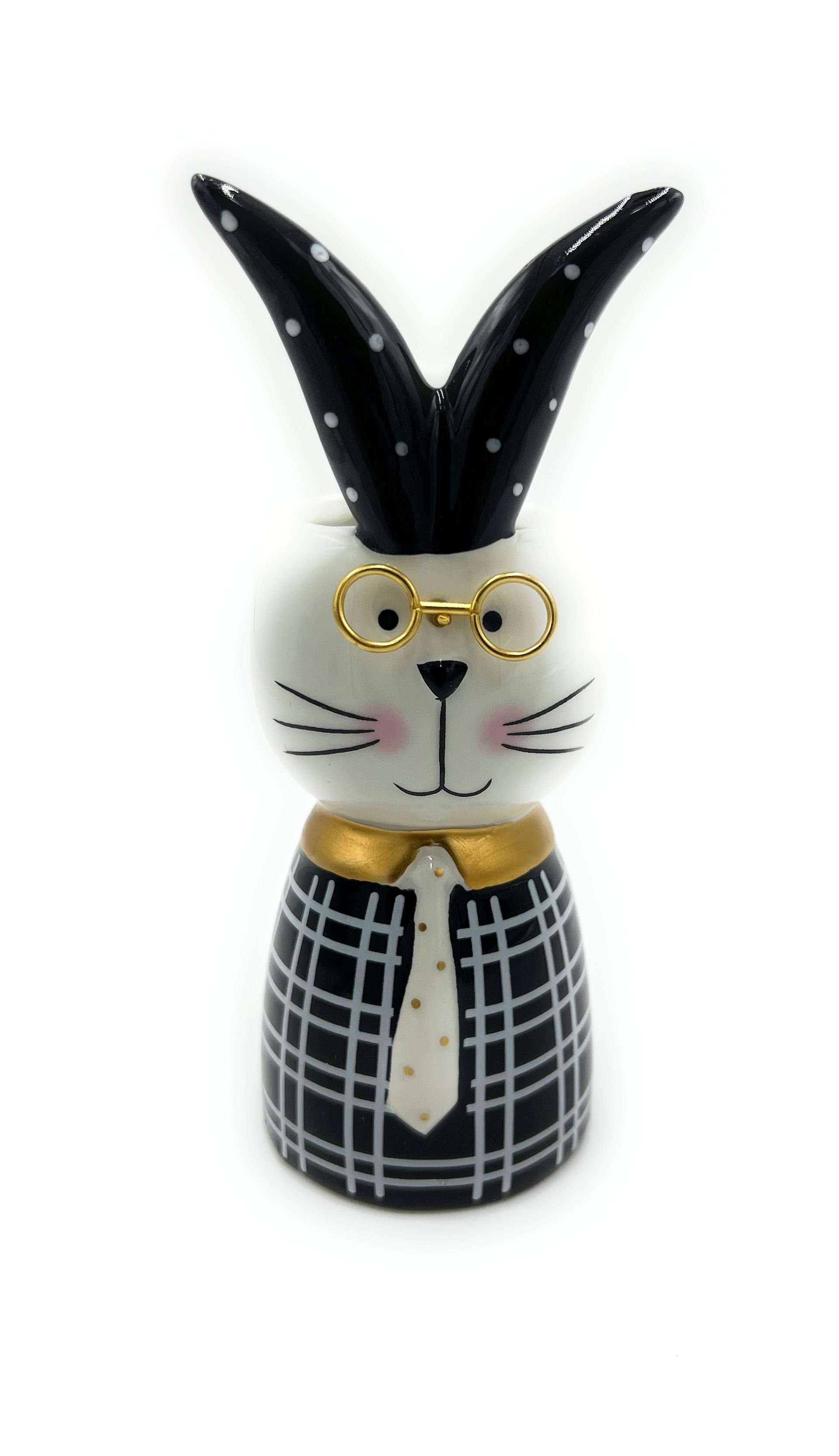 formano Dekofigur Hase Osterhase Dekohase schwarz weiß aus der Trend Style Serie
