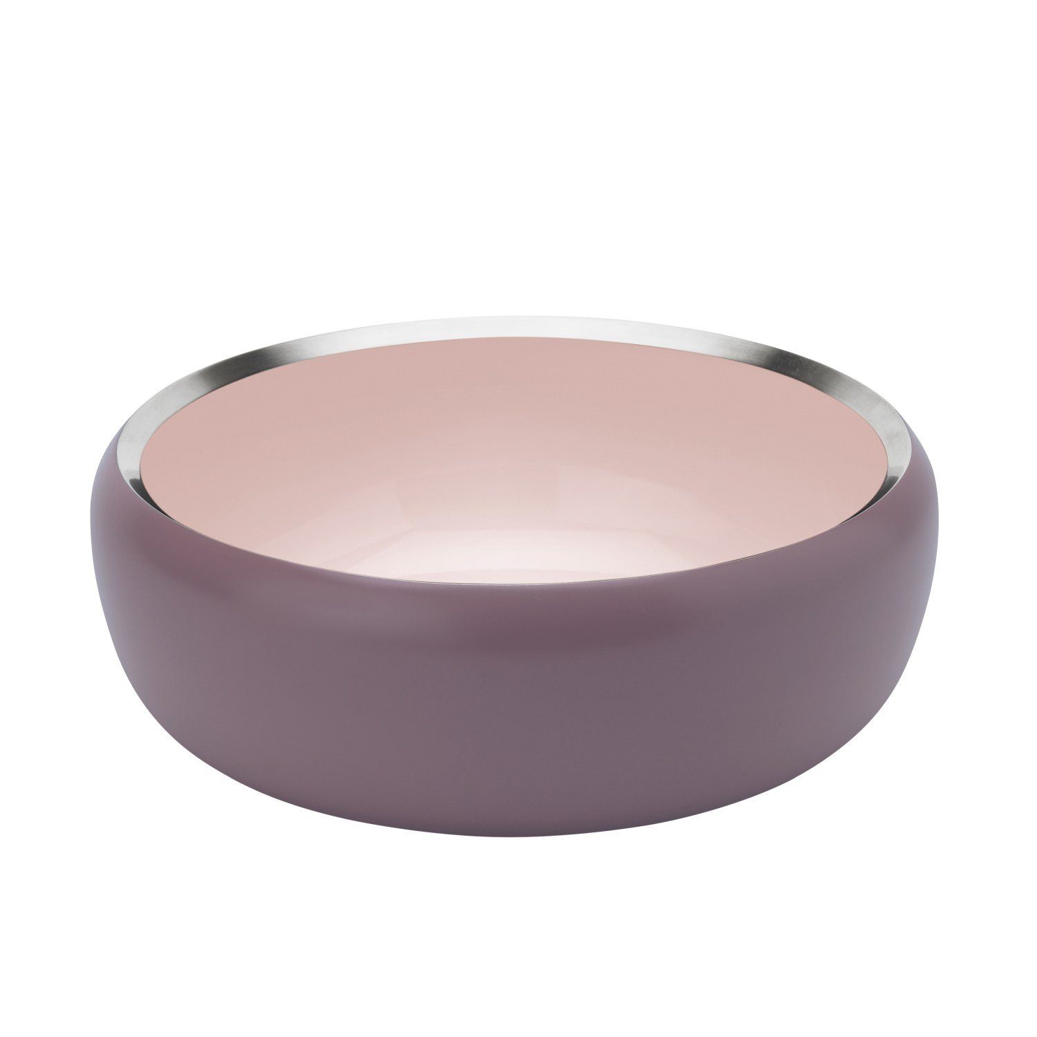 Stelton Obstschale Ora Puderrosa 22 cm, Edelstahl mit Pulverbeschichtung