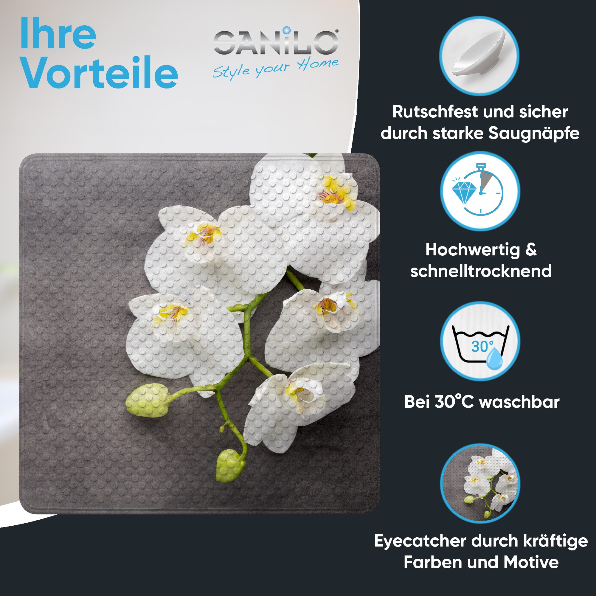 Sanilo Duschmatte Pretty, rutschfeste & sichere Badematte, hochwertig, mit günstig online kaufen