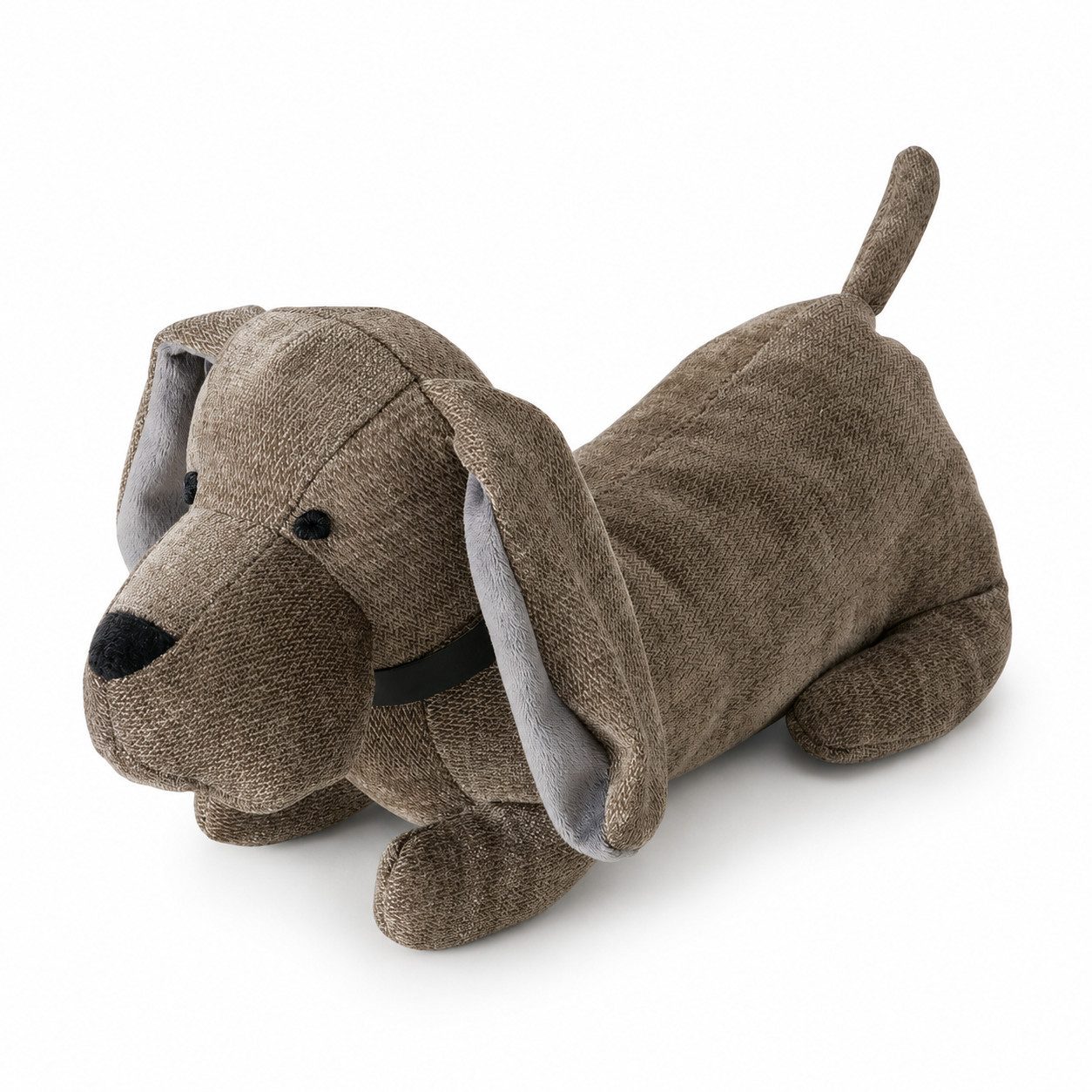 BOLTZE Bodentürstopper Türstopper Hund 38x15x18 cm Zufällige Farbauswahl Grau oder Braun