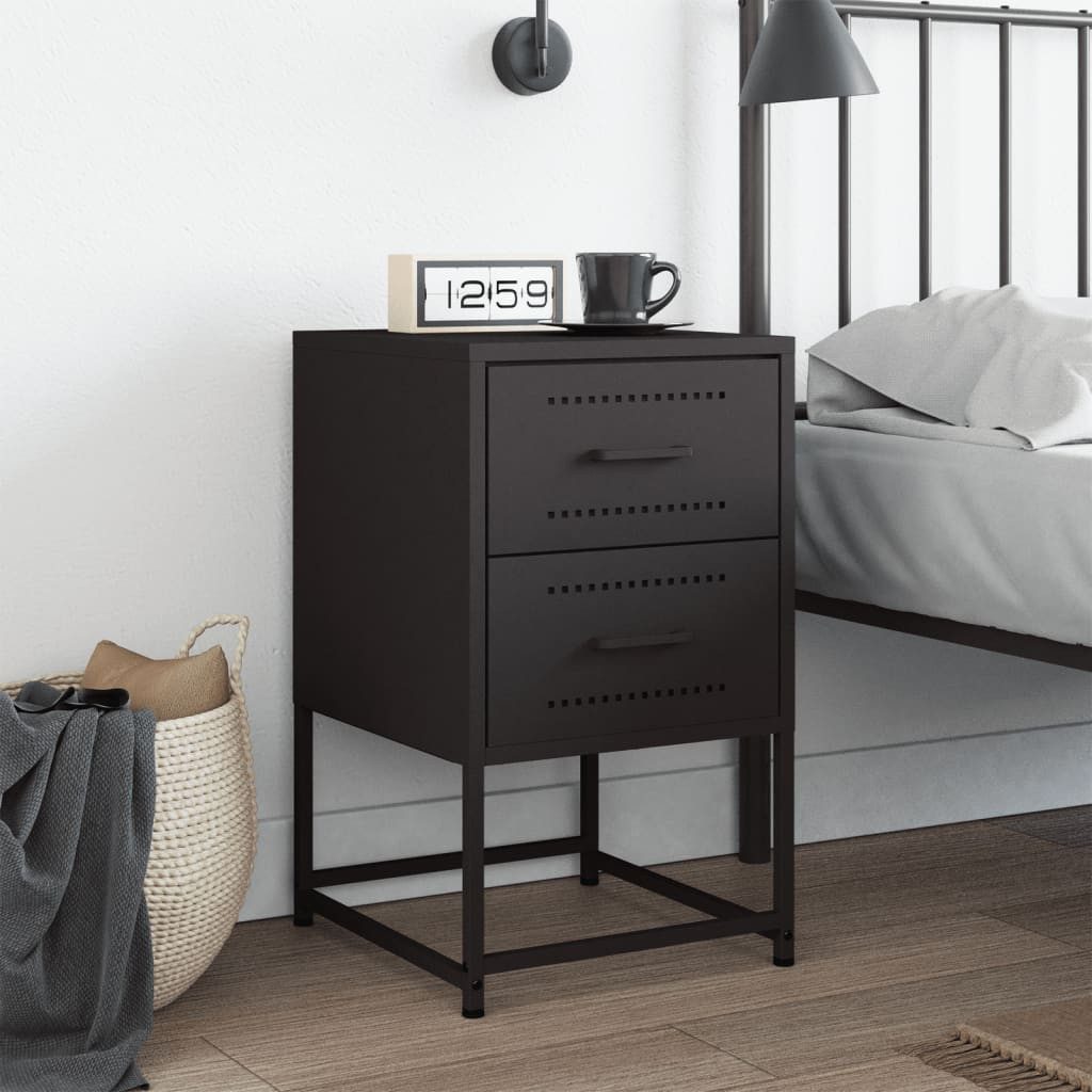 vidaXL Nachttisch Nachttisch Schwarz 36x39x60,5 cm günstig online kaufen