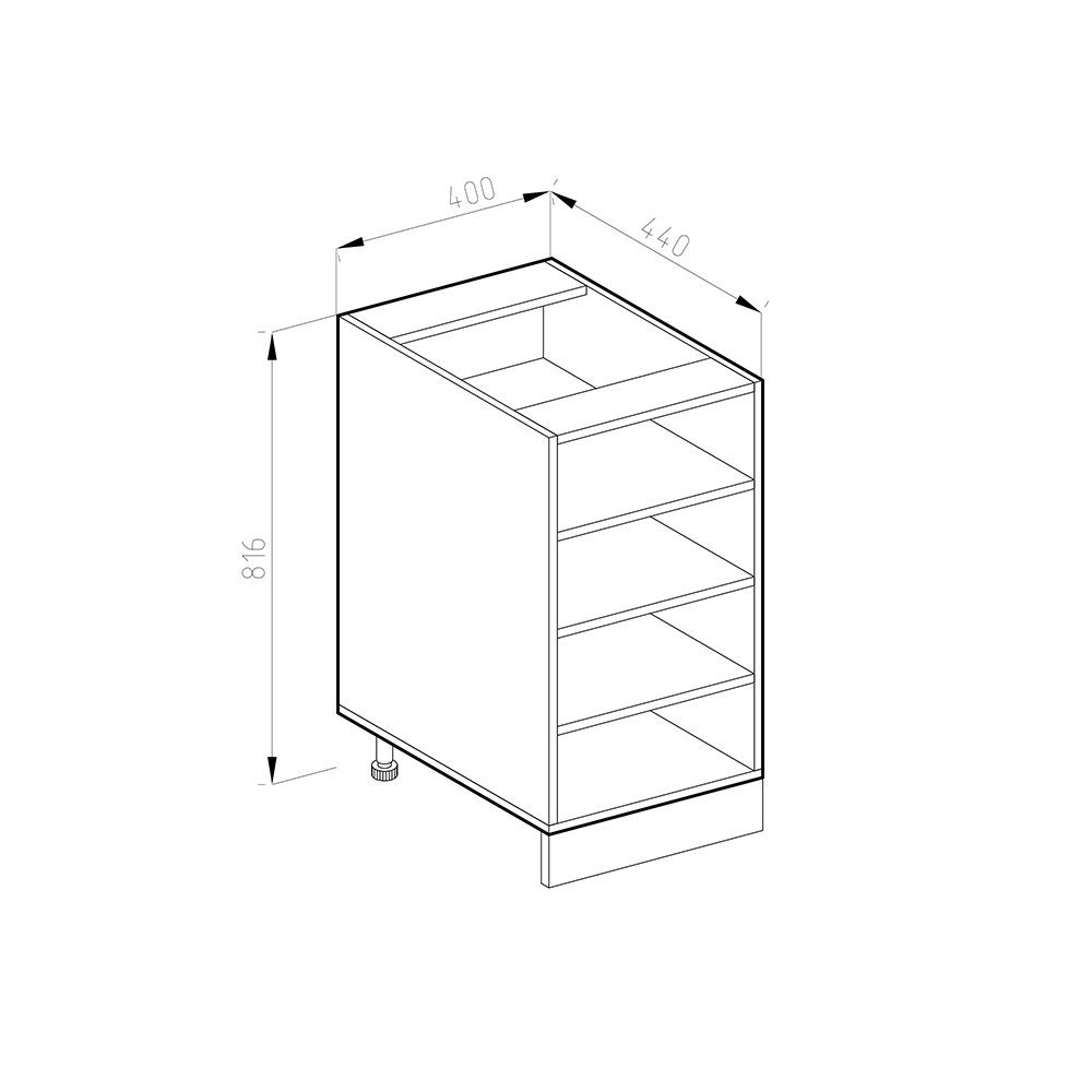 Vicco Unterschrank R-Line, Goldkraft Eiche/Goldkraft Eiche, günstig online kaufen