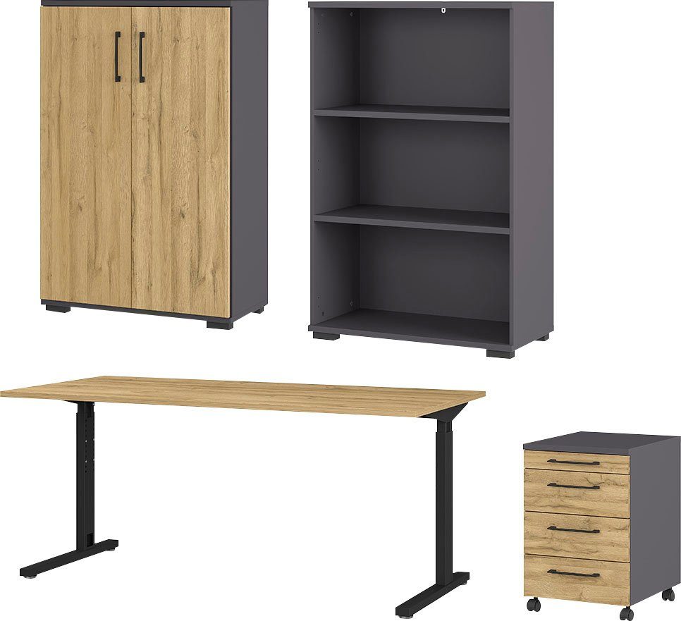 GERMANIA Büromöbel-Set GW-Profi 3.0, (Set, 4-tlg)