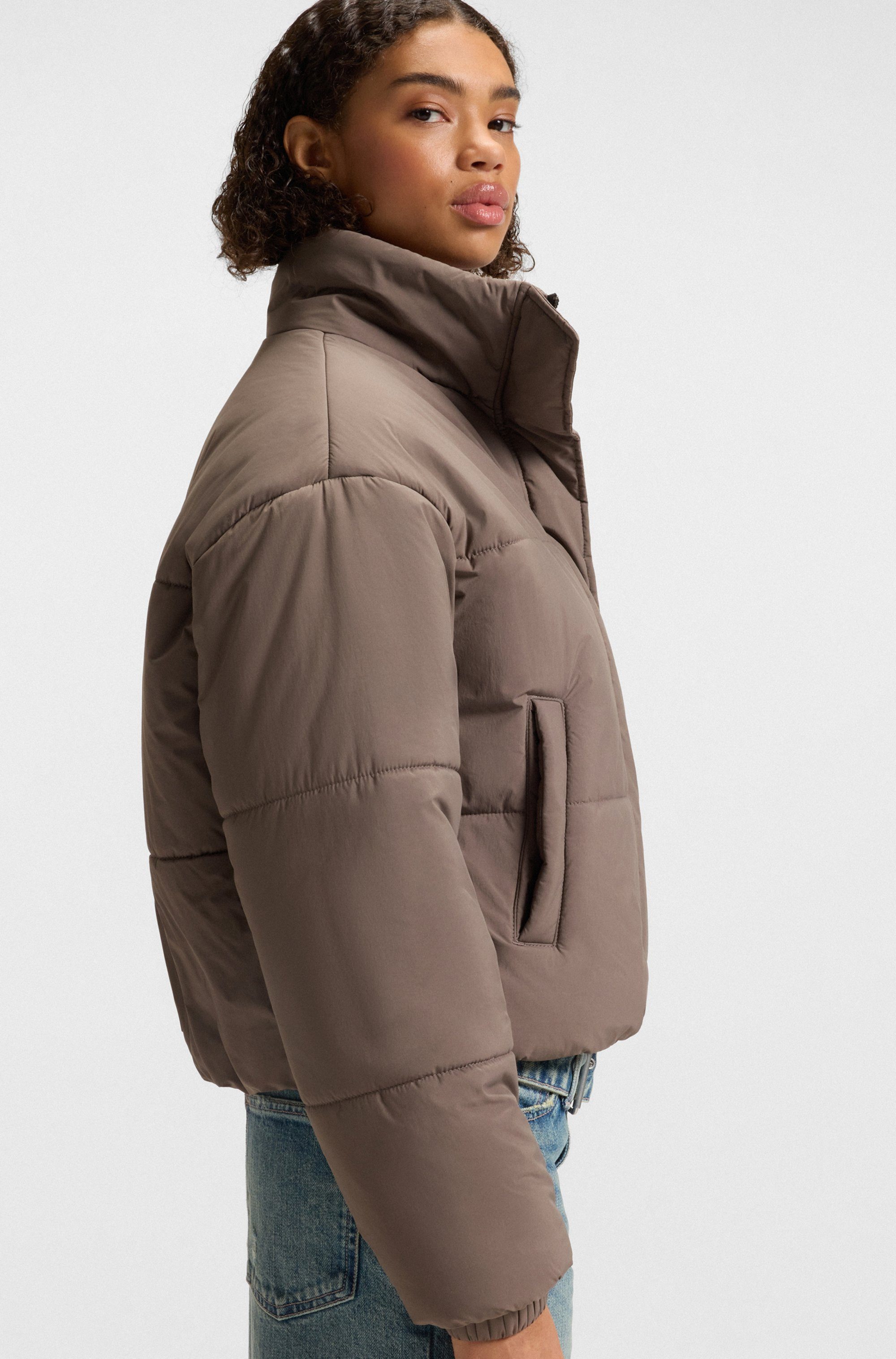 HUGO Steppjacke Faren Relaxed Fit, mit verstellbarem Saum