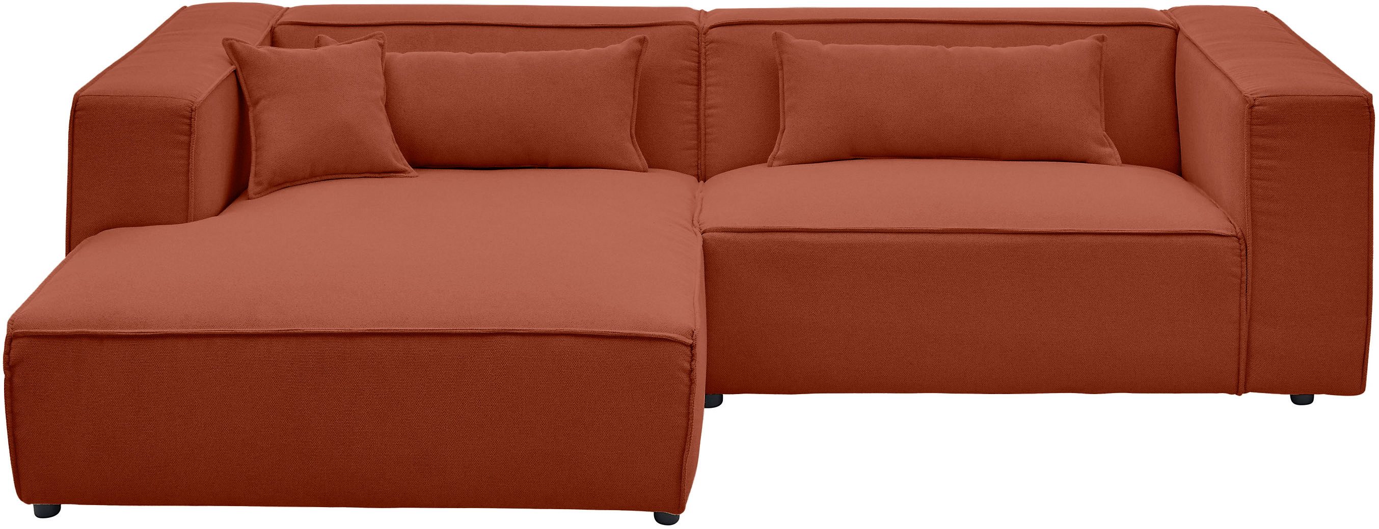 LeGer Home by Lena Gercke Ecksofa PIARA mit Kedernaht, Cord, Leinenoptik o. Strukturstoff, Couch, L-Form, wahlweise Ottomane rechts/links, schwarze Füße, bequemer Sitzkomfort. Reduzierter Preis € 1.549,99. Unverbindliche Preisempfehlung € 2.559,00