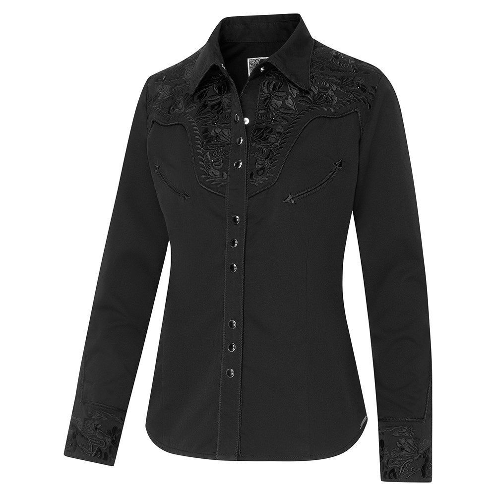 Stars & Stripes Langarmbluse Westernbluse Riley Front, Rücken, Ärmelmansche günstig online kaufen