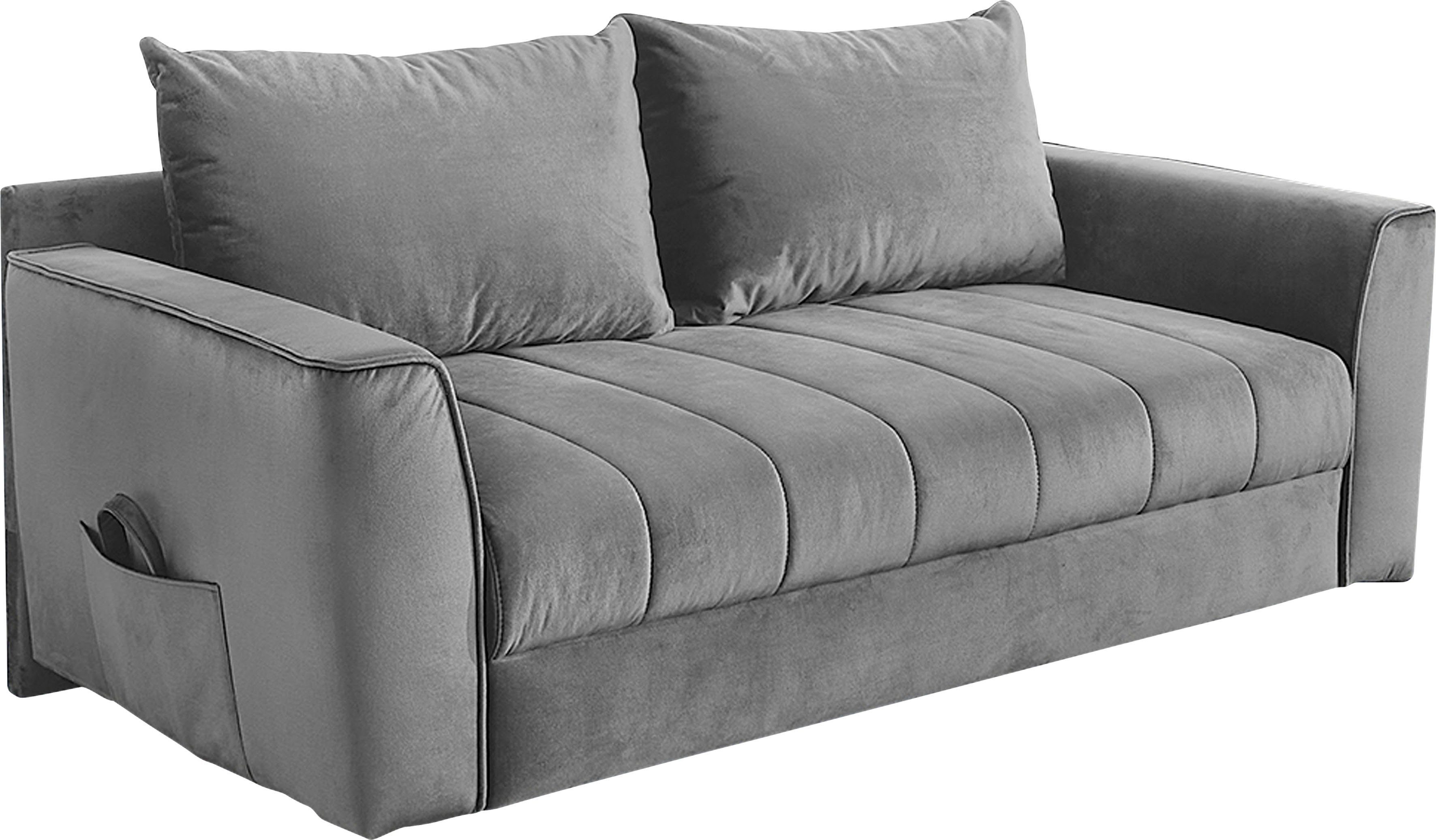 Jockenhöfer Gruppe Schlafsofa Rick, B: 188 cm, Liegefl. 86x200 cm, mit Bettfunktion, Bettkasten & seitl. Tasche