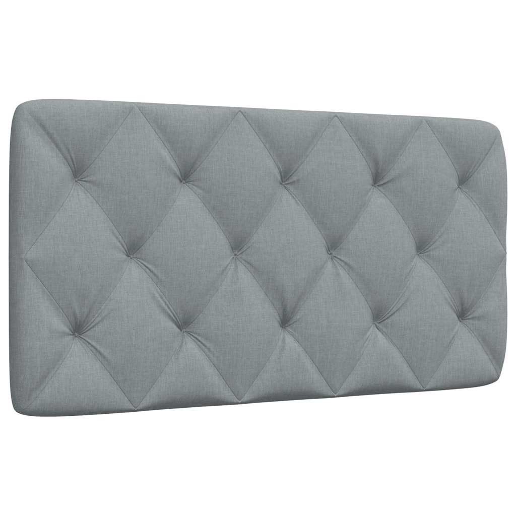 vidaXL Bett Kopfteil-Kissen Hellgrau 100 cm Stoff (1-tlg)