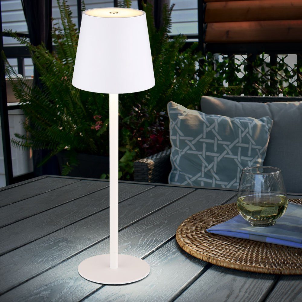 GLOBO LIGHTING LED Außen-Tischleuchte, LED-Leuchtmittel fest verbaut, Warmweiß, Tischlampe Außenleuchte dimmbar LED Tischleuchte Akku USB Gartenlampe