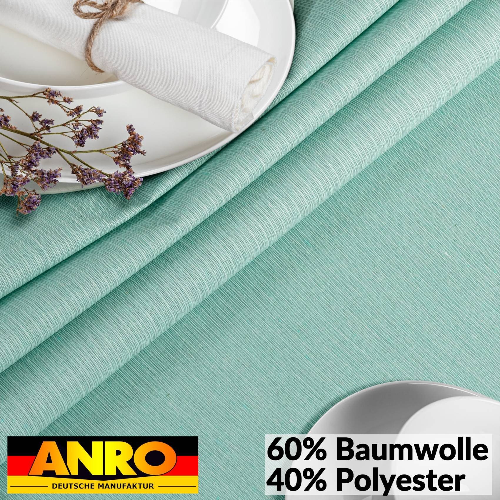 ANRO Tischdecke Hochwertig Tischwäsche mit Beschichtung (Einzelstück 1-tlg), Premium TEFLON und 2-Fache Acryl Beschichtung – Bild 4 von 5