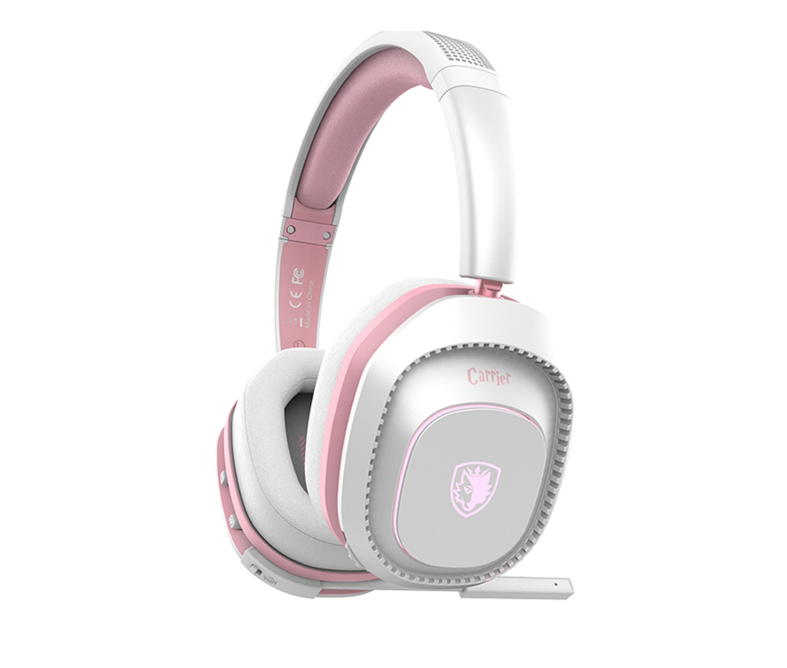 Sades Carrier SA-203 Gaming-Headset (Rauschunterdrückung, kabellos, Stereo, Over Ear, Bluetooth 5.0, 2,4G, 3,5 mm)