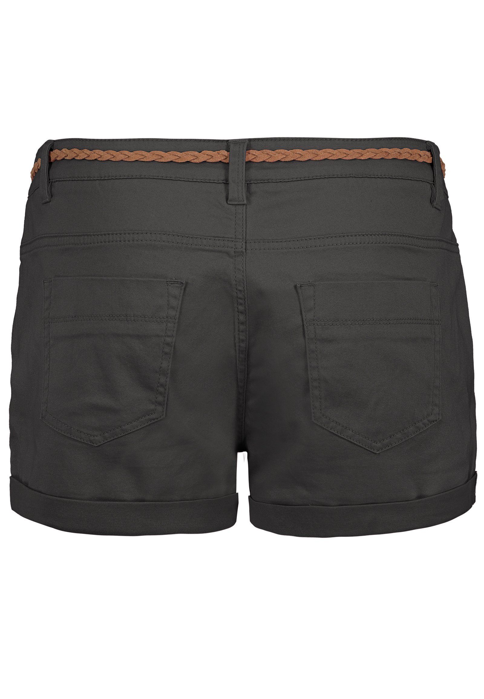 SUBLEVEL Chinoshorts Damen Stretch-Shorts mit Flechtgürtel Sommerhose, Bermudashorts, kurze Chinohose – Bild 5 von 5