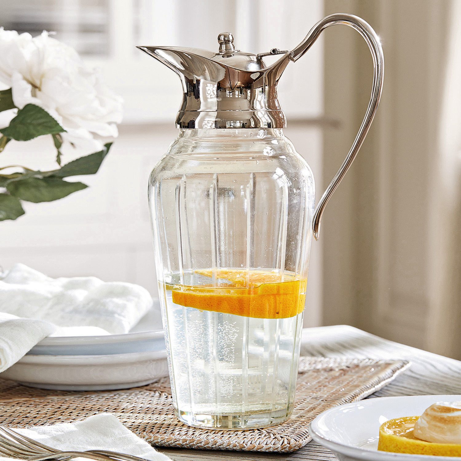Mirabeau Wasserkaraffe Krug Braux klar/silber