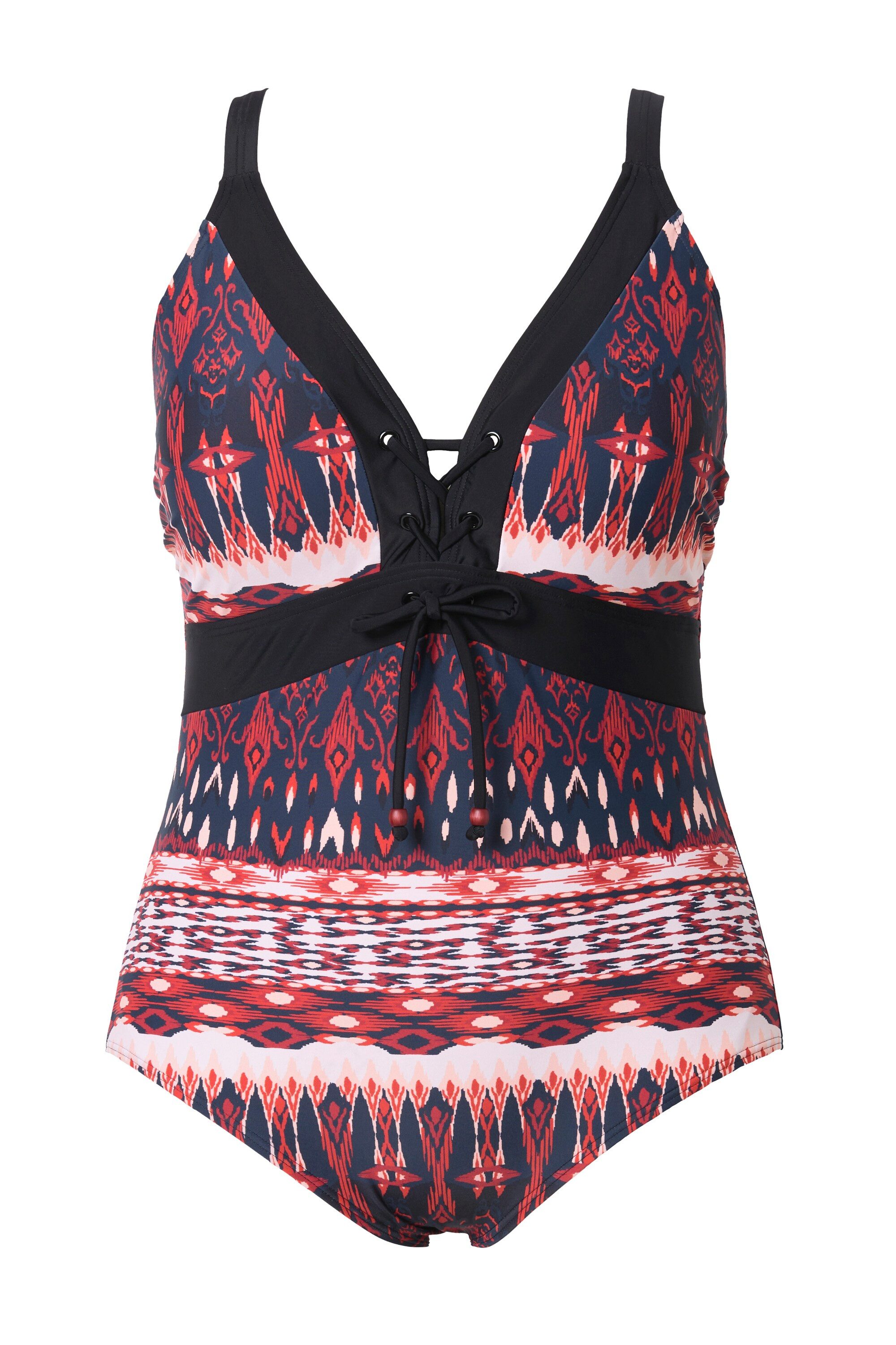 Ulla Popken Badeanzug Badeanzug Schnürung Softcups recycelt günstig online kaufen