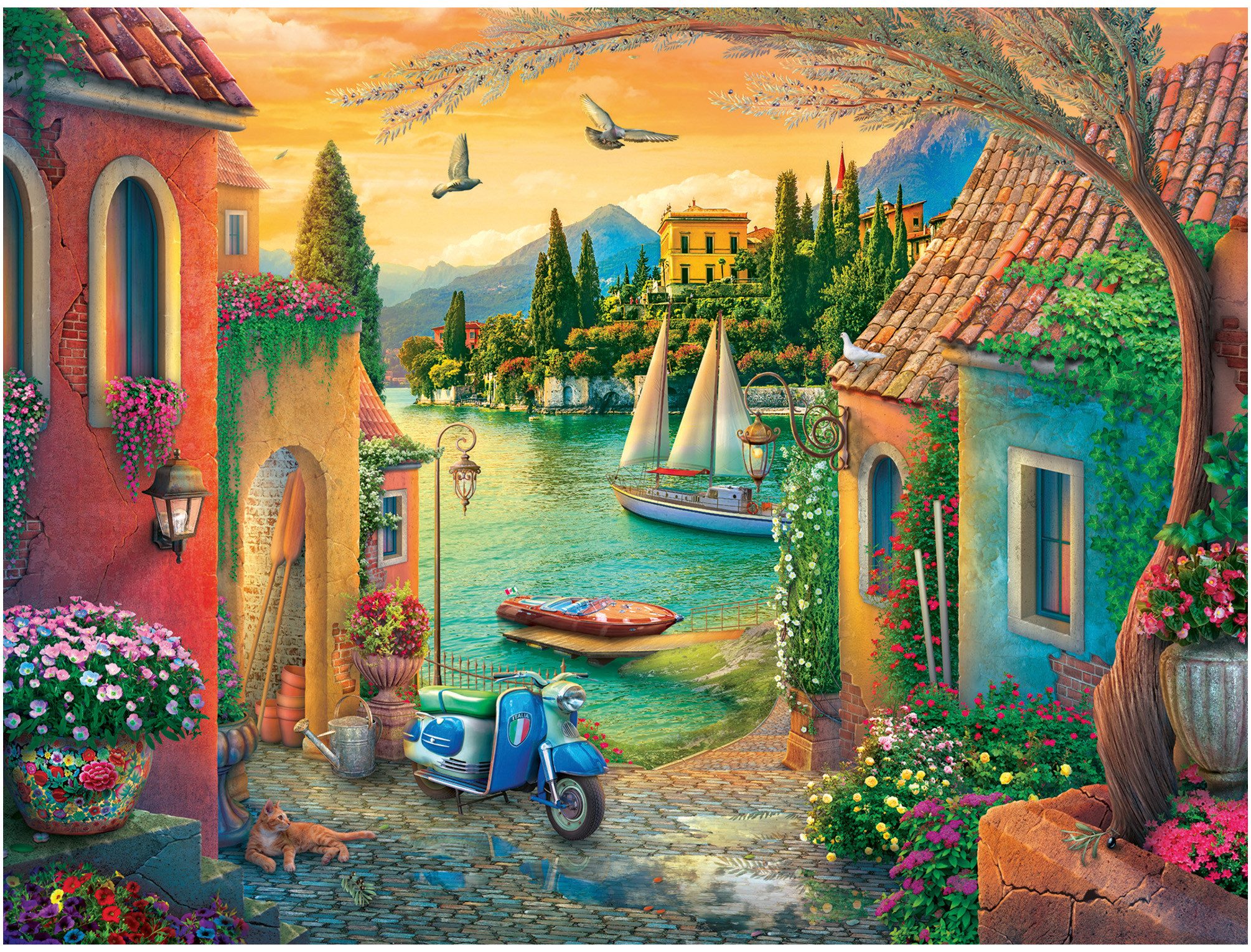 Ravensburger Puzzle Idyllischer Comer See, 750 Puzzleteile, Made in Germany