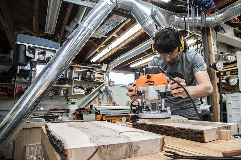 Triton Werkzeugset Präzisionsoberfräse mit Doppelfunktion 1400 W MOF001 triton