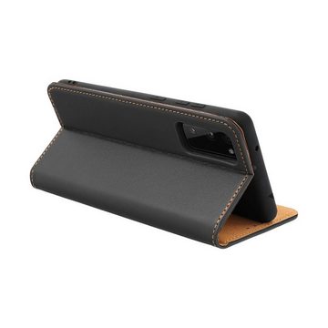 COFI 1453 Smartphone-Hülle Smart Pro Echt Leder Hülle Tasche für Xiaomi Redmi Note 11s Schwarz