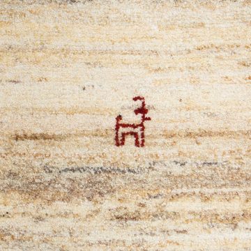 Wollteppich Gabbeh - Perser - 60 x 40 cm - beige, morgenland, rechteckig, Höhe: 18 mm, Wohnzimmer, Handgeknüpft, Einzelstück mit Zertifikat