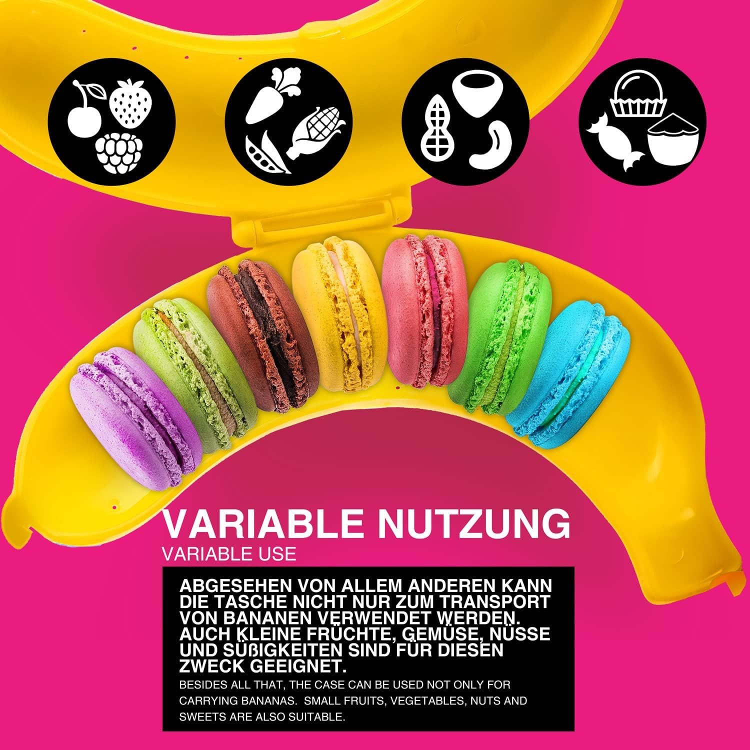 Goods+Gadgets Aufbewahrungsbox GOODS+GADGETS Bananenbox Aufbewahrungsdose – Obstdose Kunststoff (Aufbewahrungsdose), schützt Banane vor Zerdrücken – Bild 5 von 5
