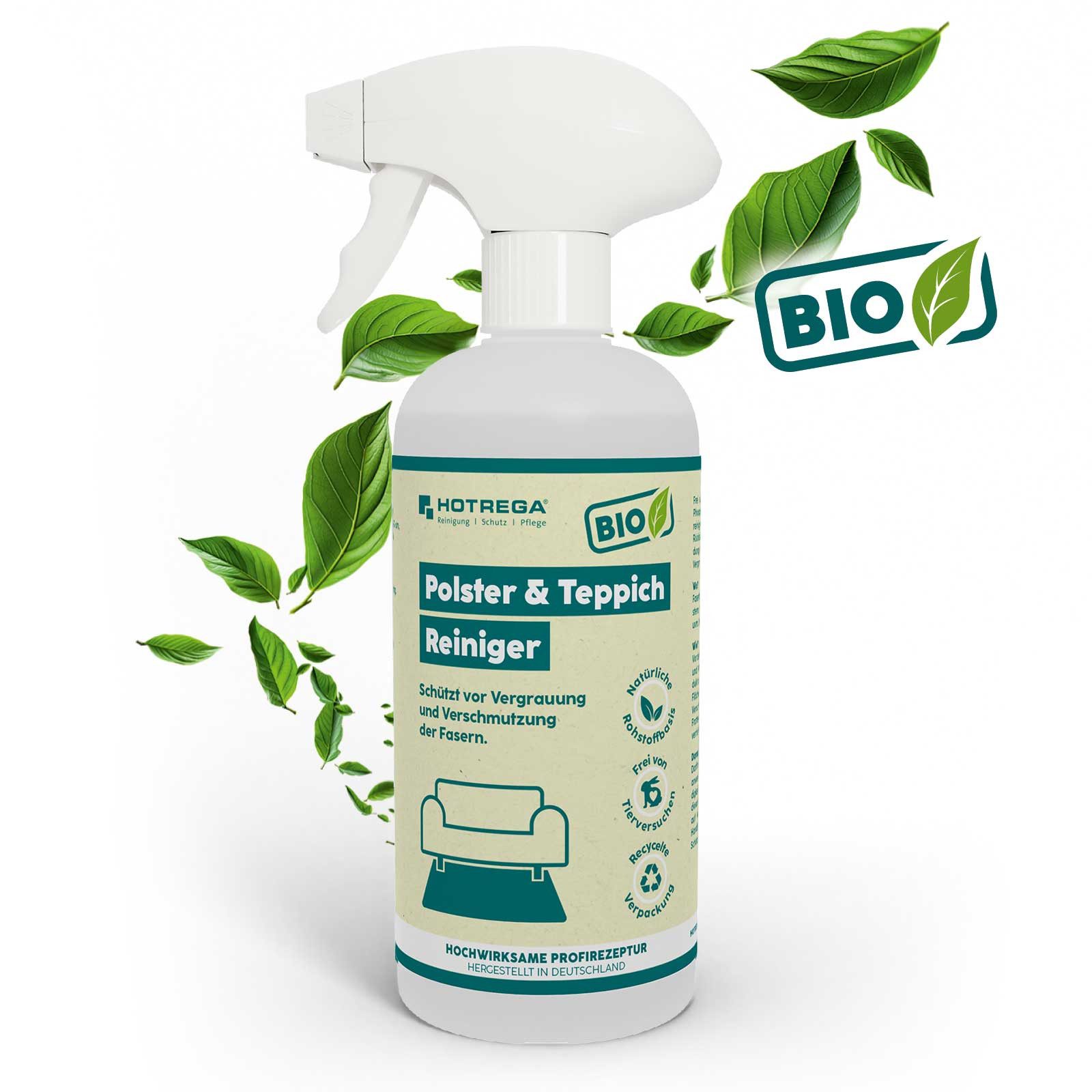 HOTREGA® BIO Polster- und Teppich-Reiniger 500ml Teppichreiniger (Textilreiniger, Polsterreiniger, Markisenreiniger, Bioreiniger)