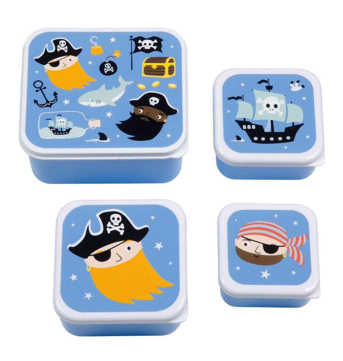 A Little Lovely Company Lunchbox Snackbox Set, Polypropylen, (4-tlg)