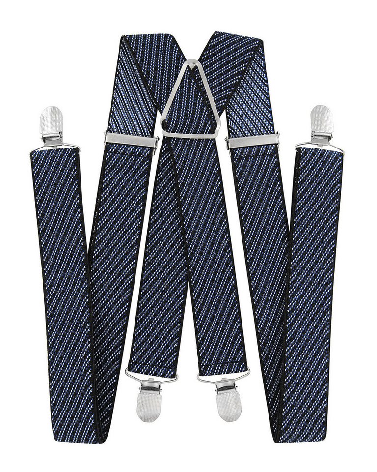 axy Hosenträger Herren Hosenträger 4 Stabile Clips X-Form 3,5cm Breit verstellbar und elastisch 120cm Lang