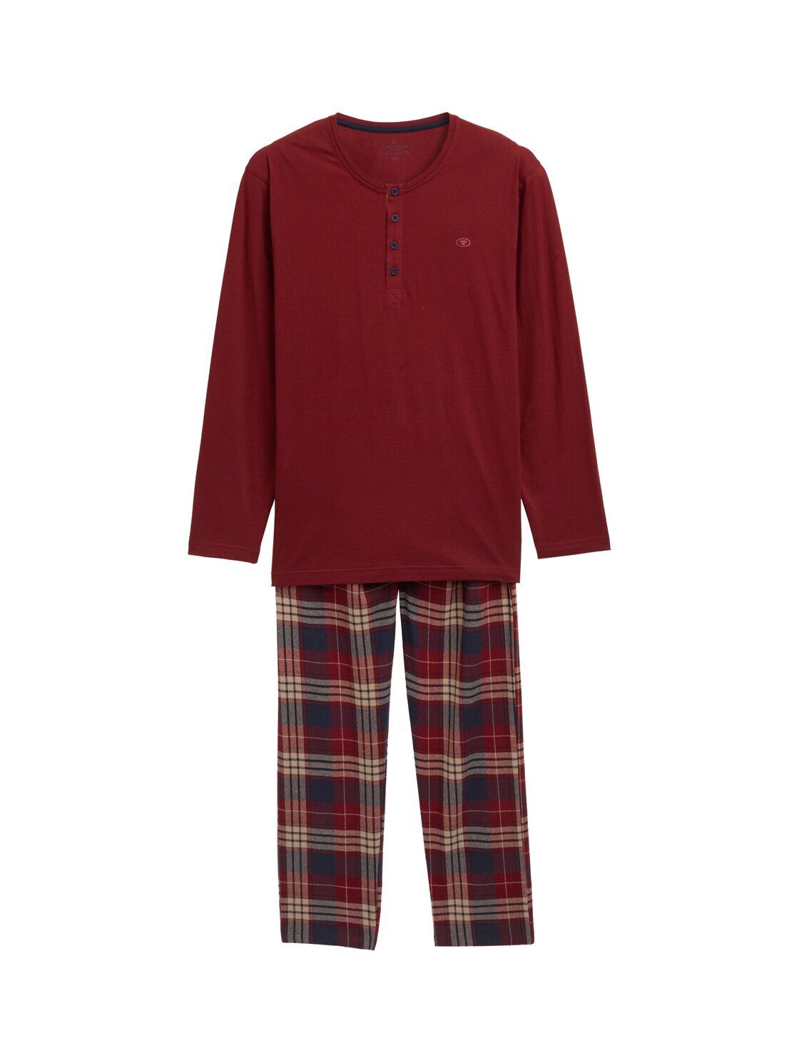 TOM TAILOR Pyjama Unterwäsche (2 tlg) Pyjama-Set mit Karomuster günstig online kaufen