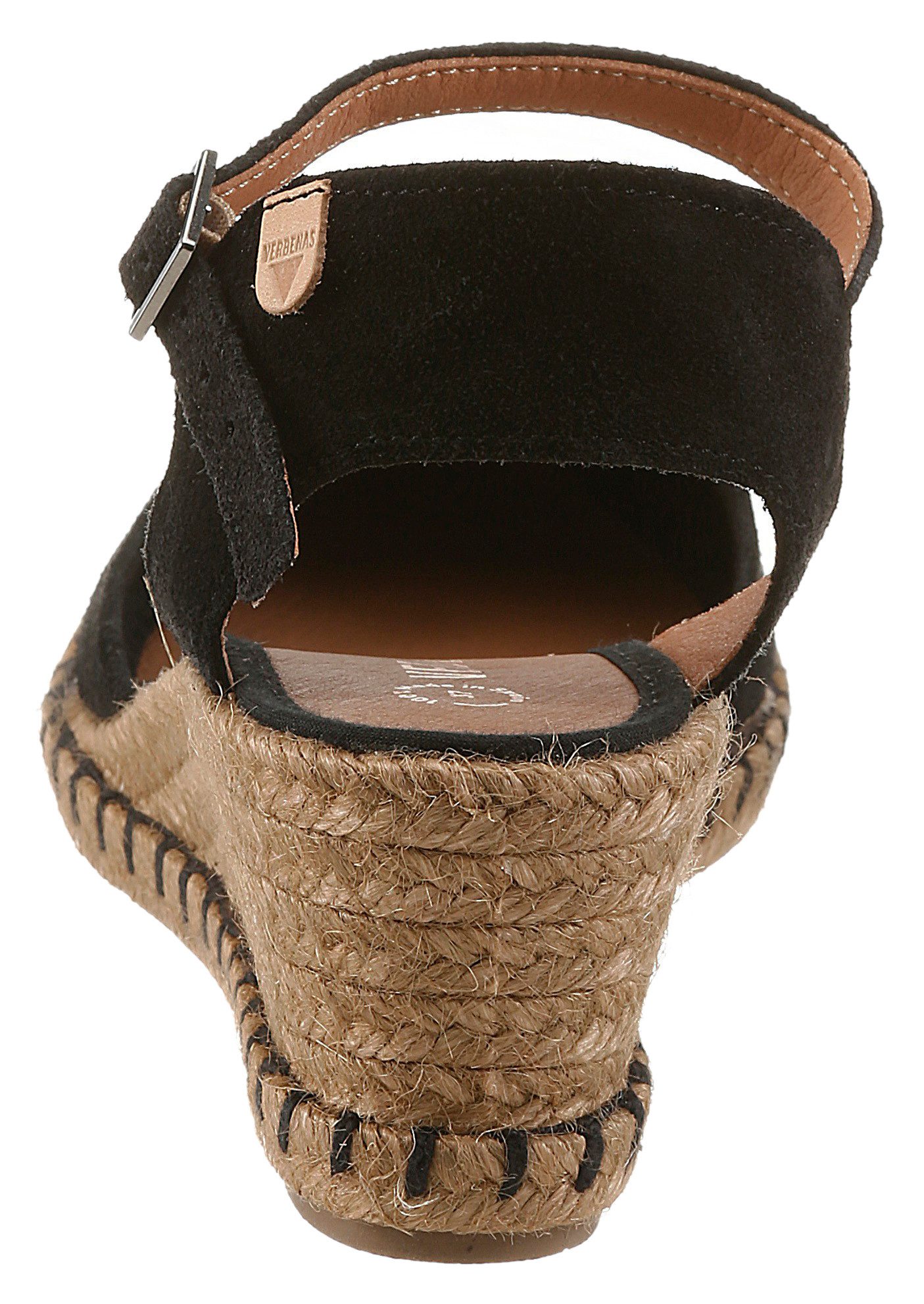 VERBENAS Slingpumps Keilsandalette, Sommerschuh, Urlaubsschuh mit Bastbesatz