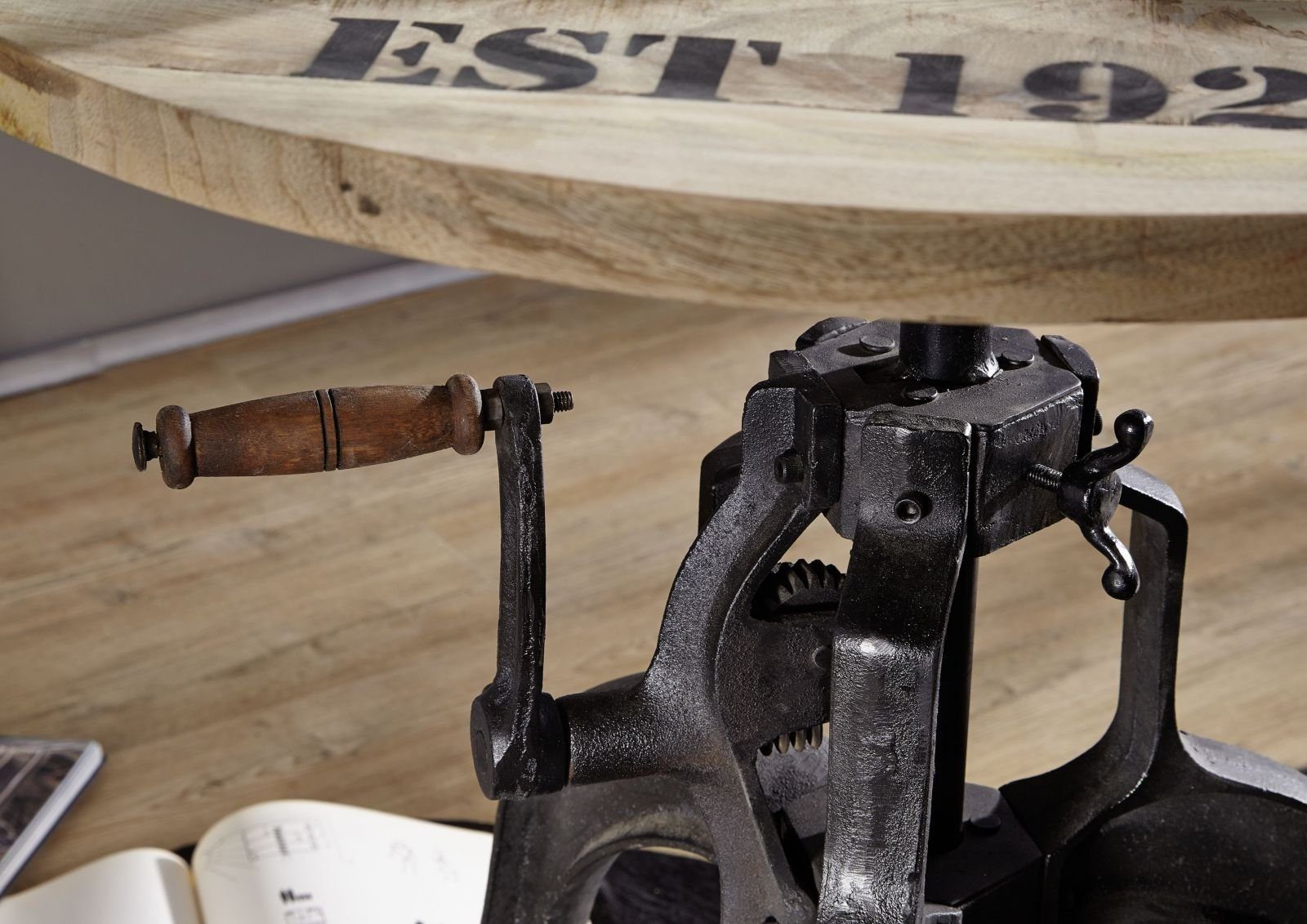 Massivmoebel24 Esstisch FACTORY (Massivholz, Massivholztisch), Tisch Mango 75x75x78 natur bedruckt FACTORY #135