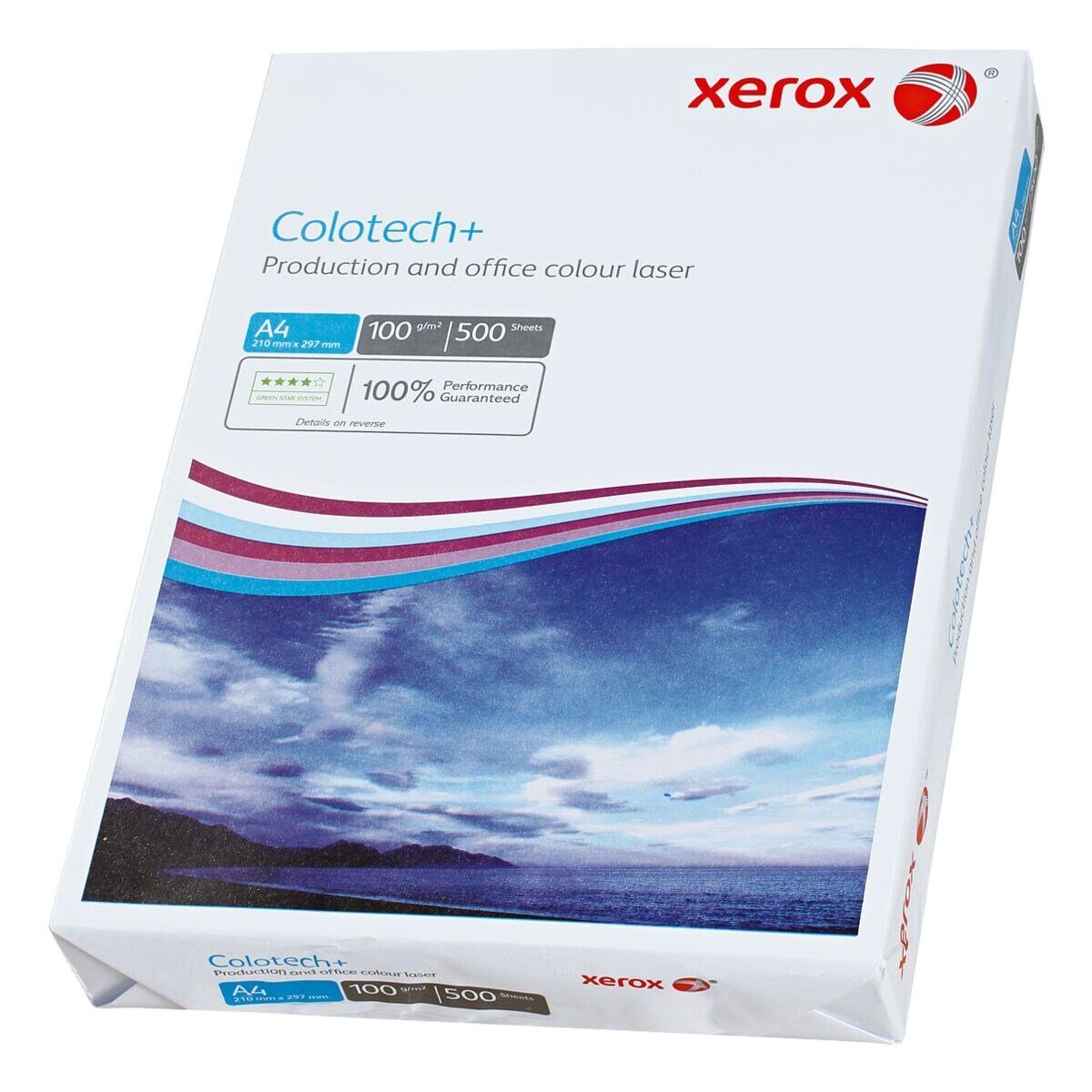 Xerox Farblaser-Druckerpapier Colotech+, Format DIN A4, 100 g/m², 500 Blatt | Farblaserpapier