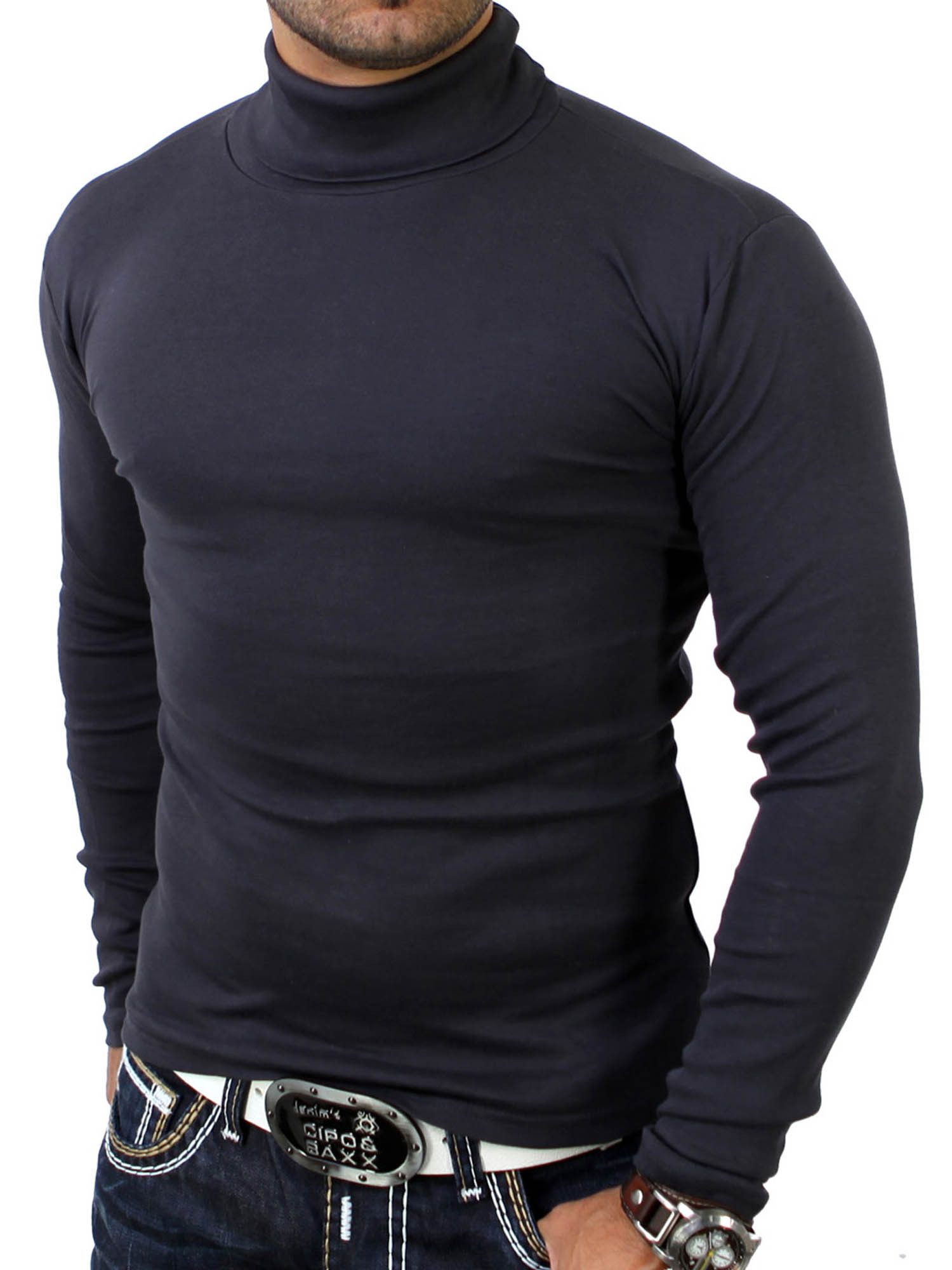 Reslad Strickpullover Reslad Herren Rollkragenpullover Männer Pulli sportlicher Rolli Pullov (1-tlg) Rollkragenpullover Basic Slim Fit