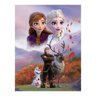 Kinderdecke Kuscheldecke / Schmusedecke mit Motiv aus Disney Frozen II "verträumt", Disney Frozen