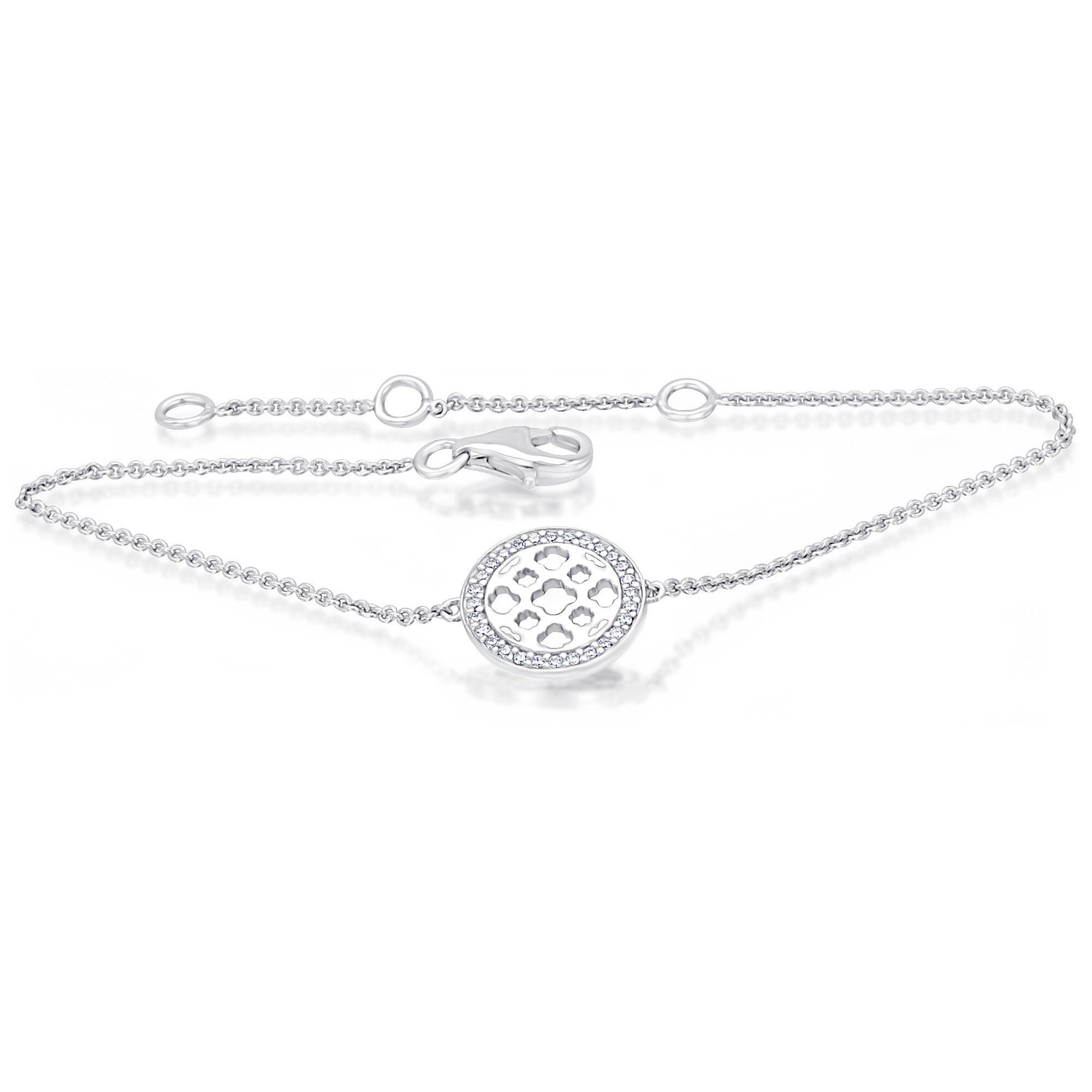 ONE ELEMENT Silberarmband Zirkonia Symbol Armband aus 925 Silber 18 cm Ø, Damen  Silber Schmuck Symbol, Schmuck vom Hersteller mit 70 jähriger Tradition | Silberarmbänder